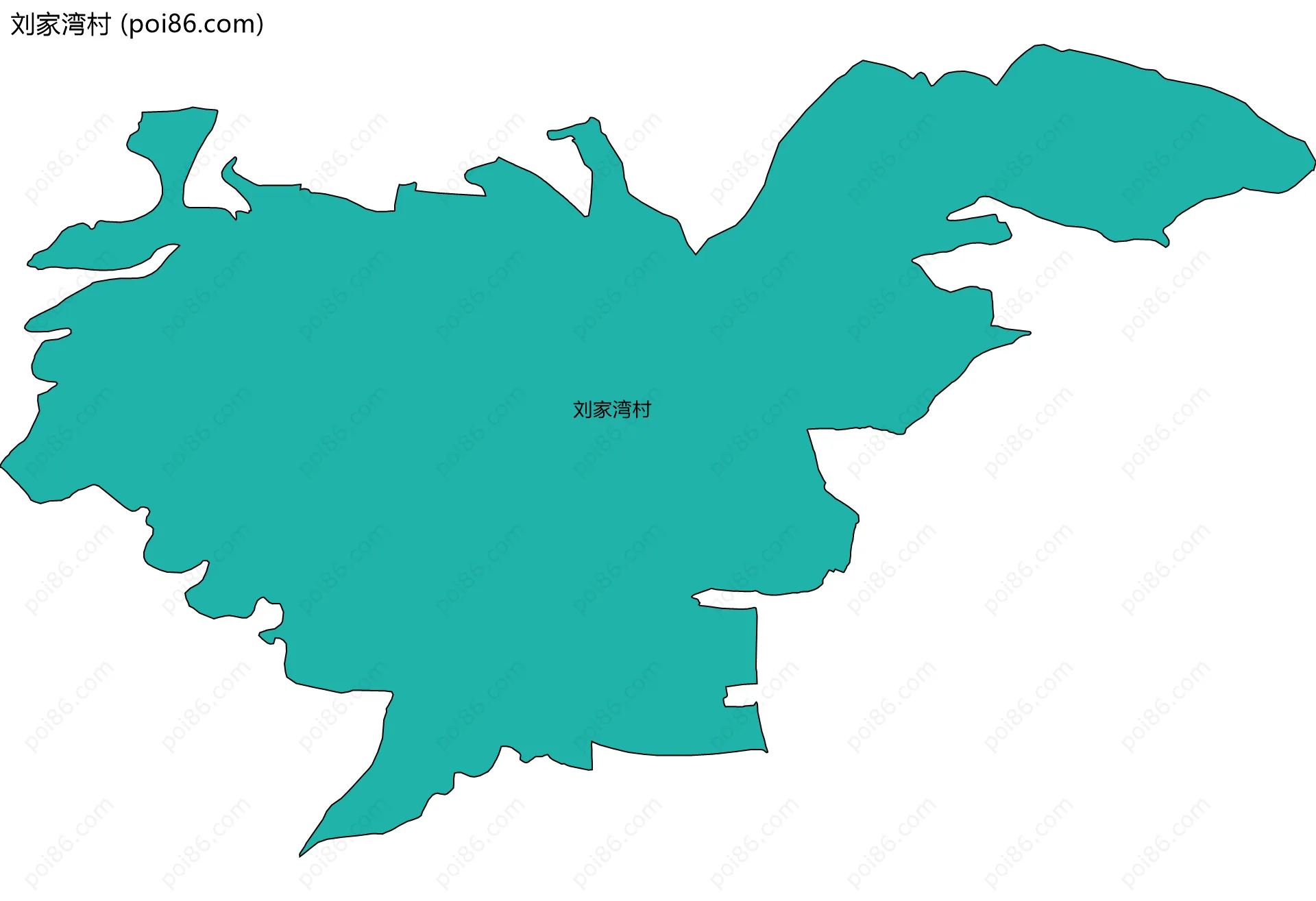 刘家湾村边界地图