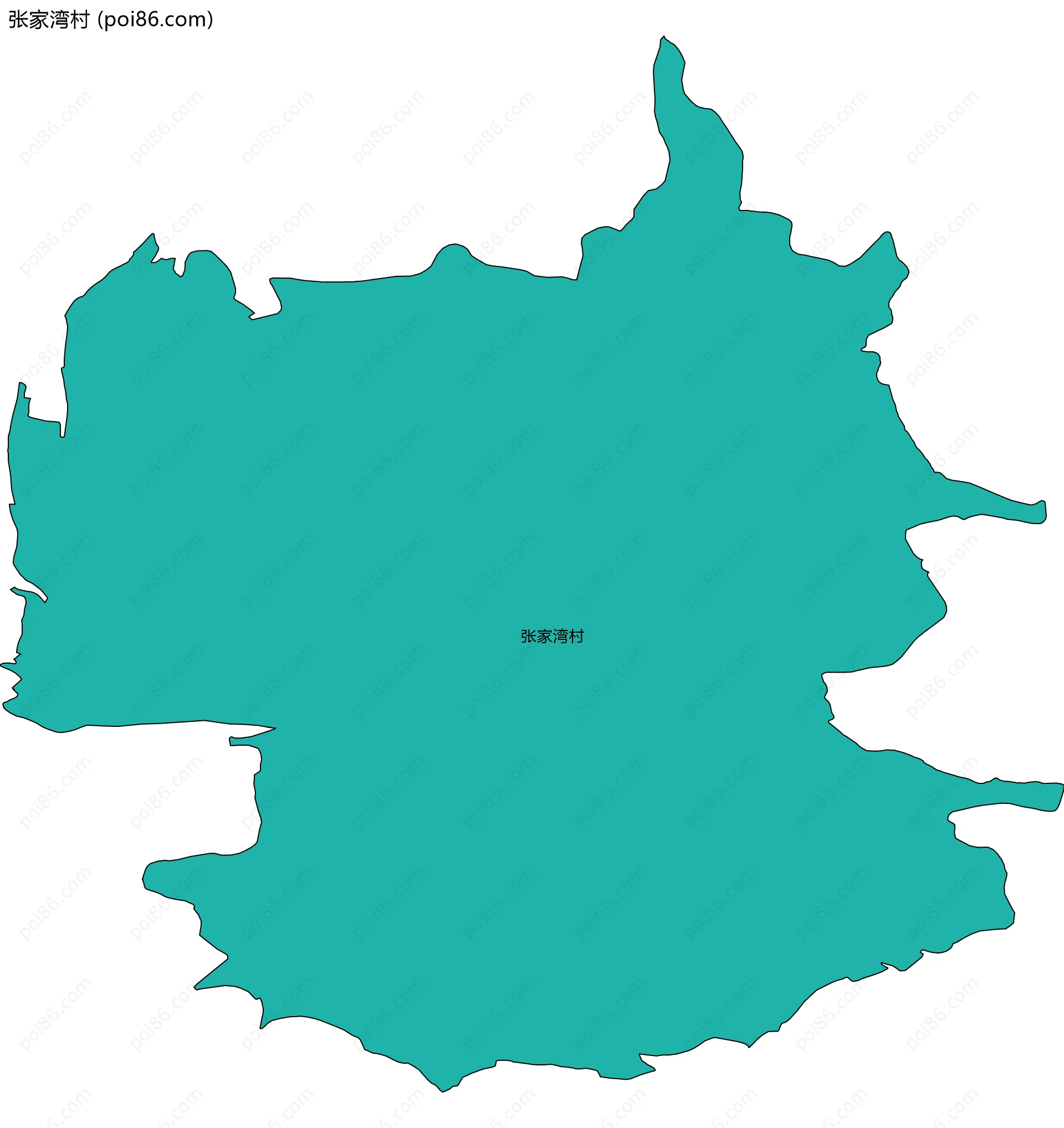 张家湾村边界地图