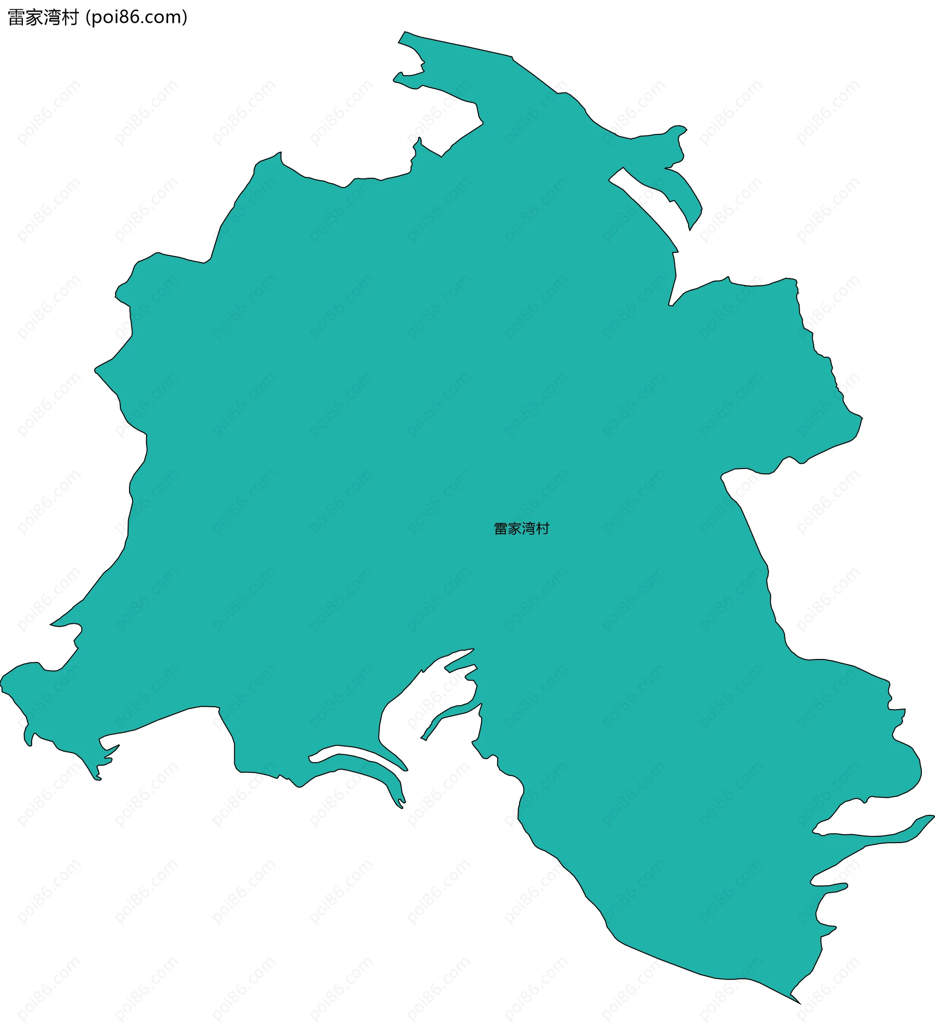 雷家湾村边界地图