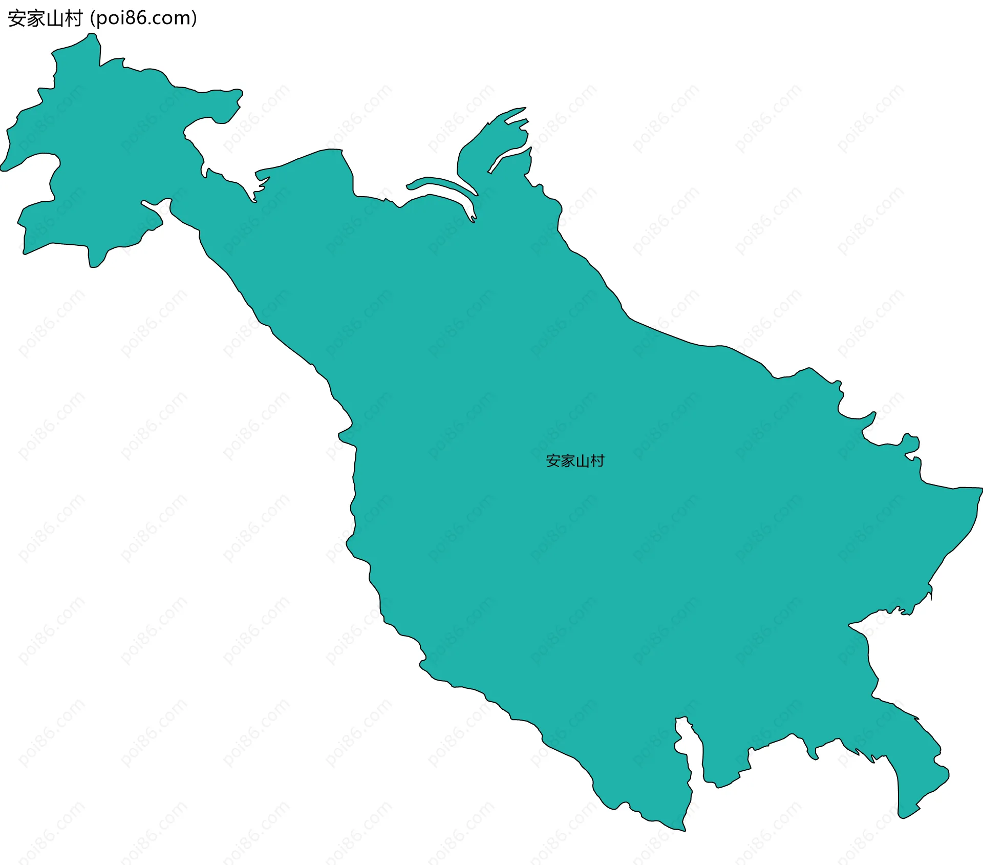 安家山村边界地图