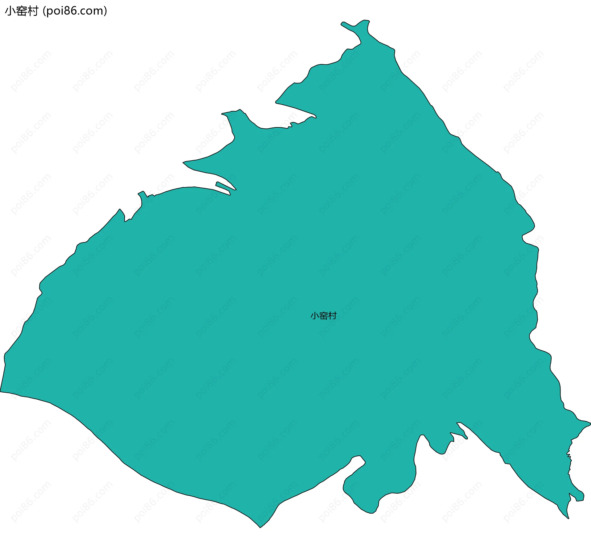 小窑村边界地图