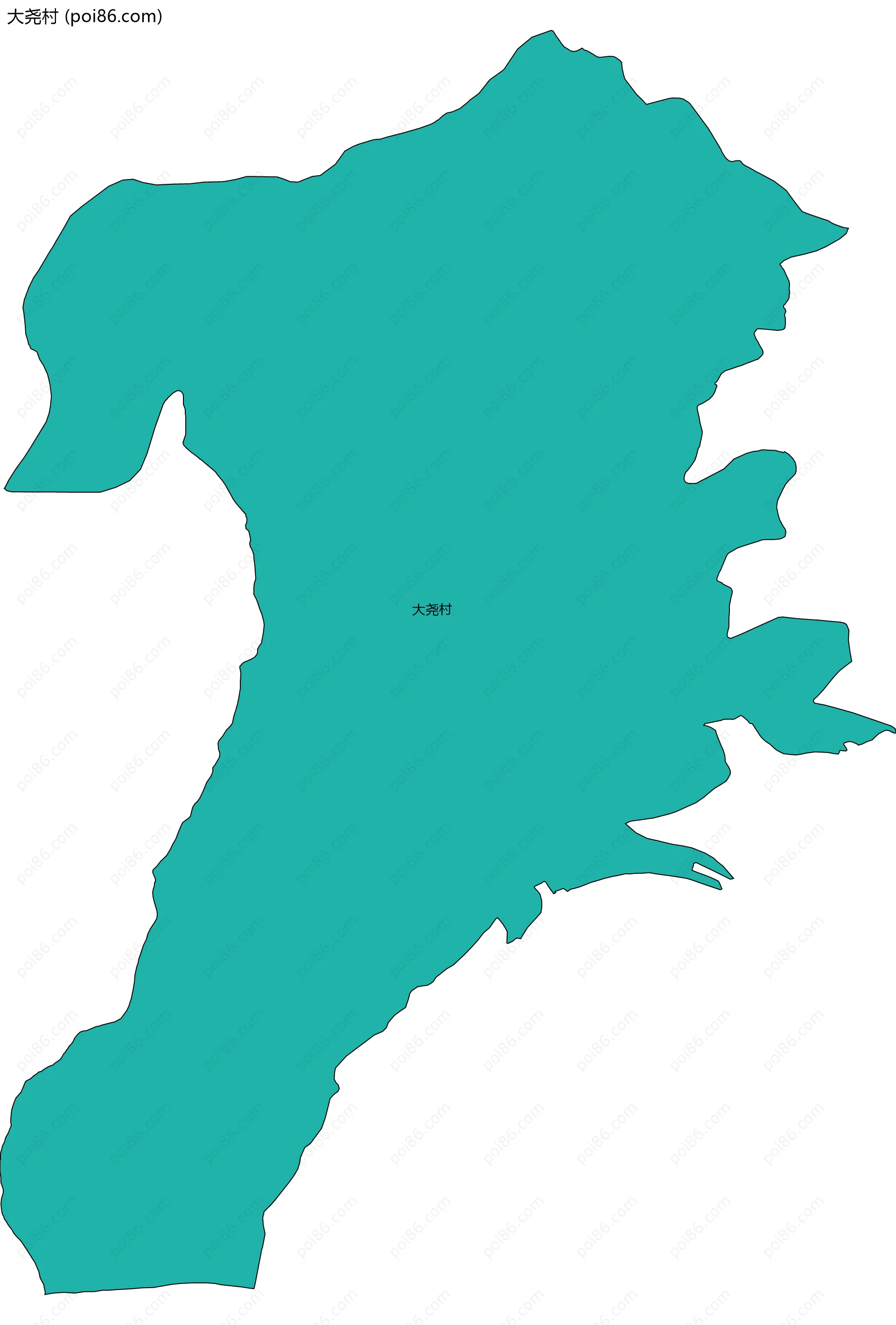 大尧村边界地图