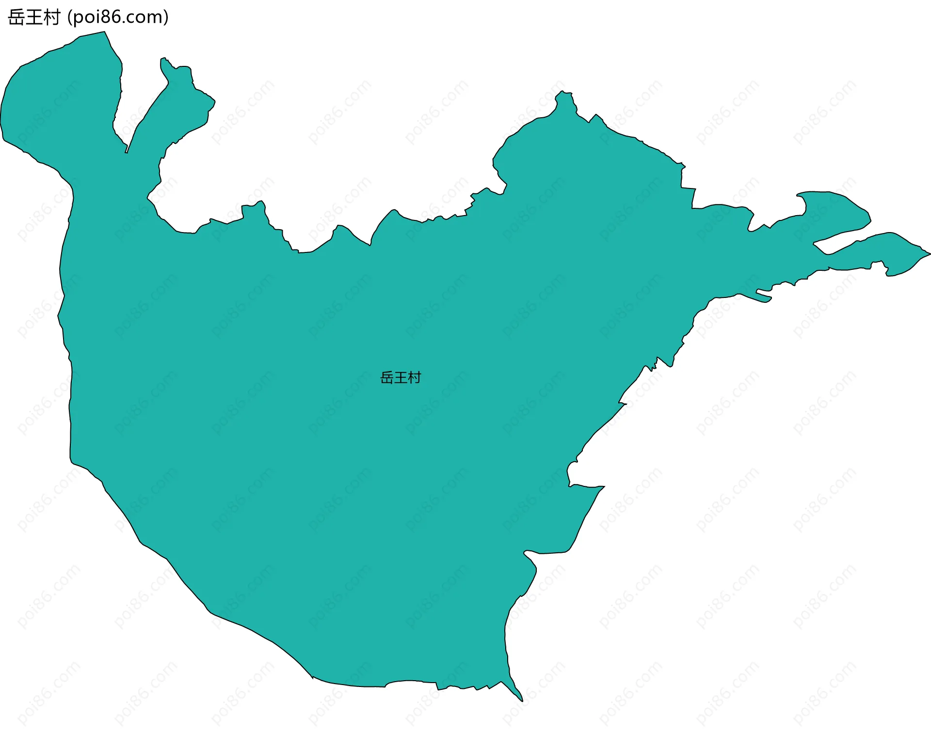 岳王村边界地图