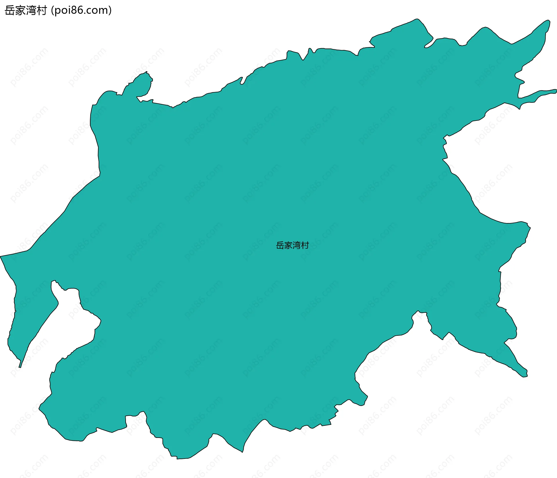 岳家湾村边界地图