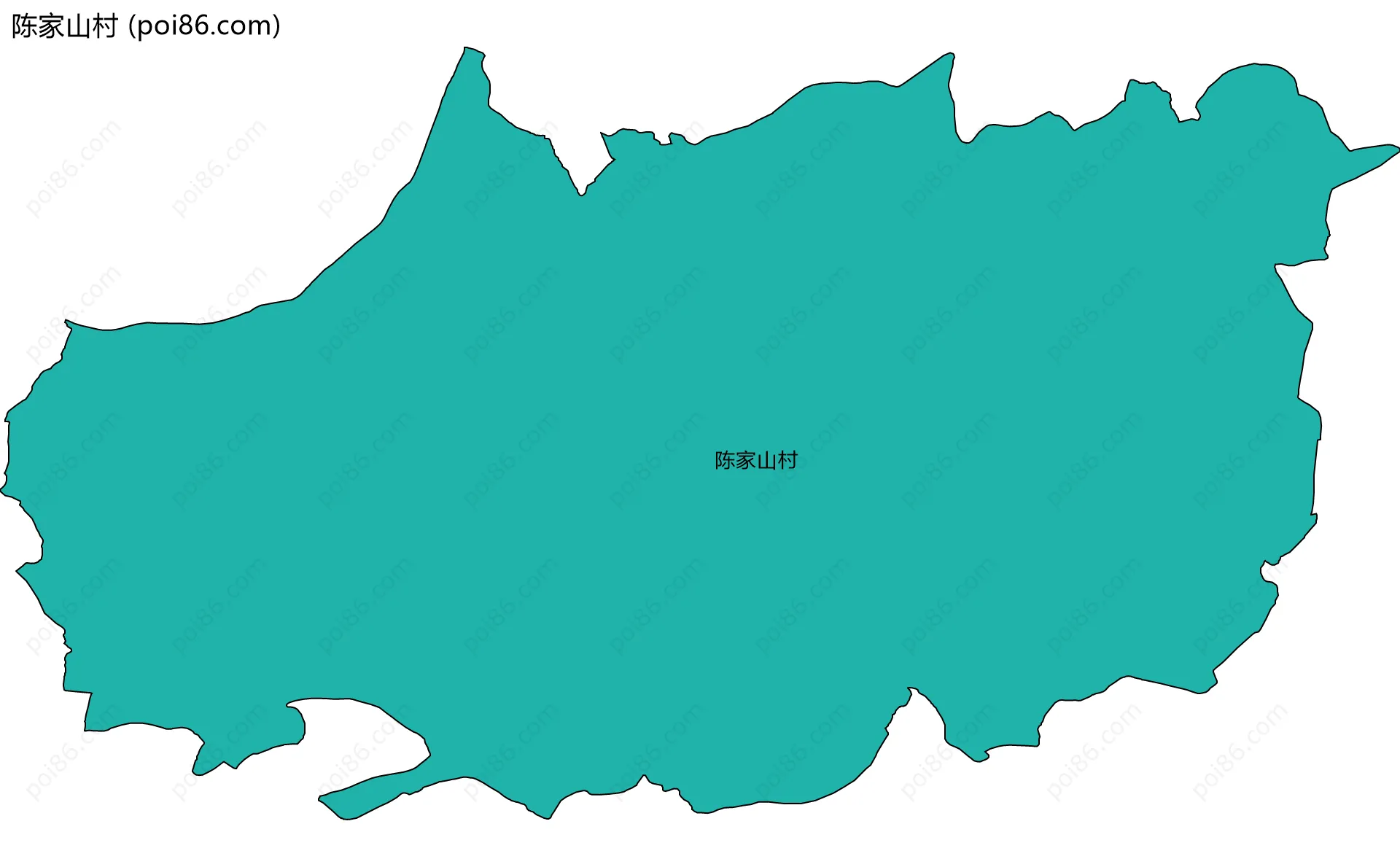 陈家山村边界地图