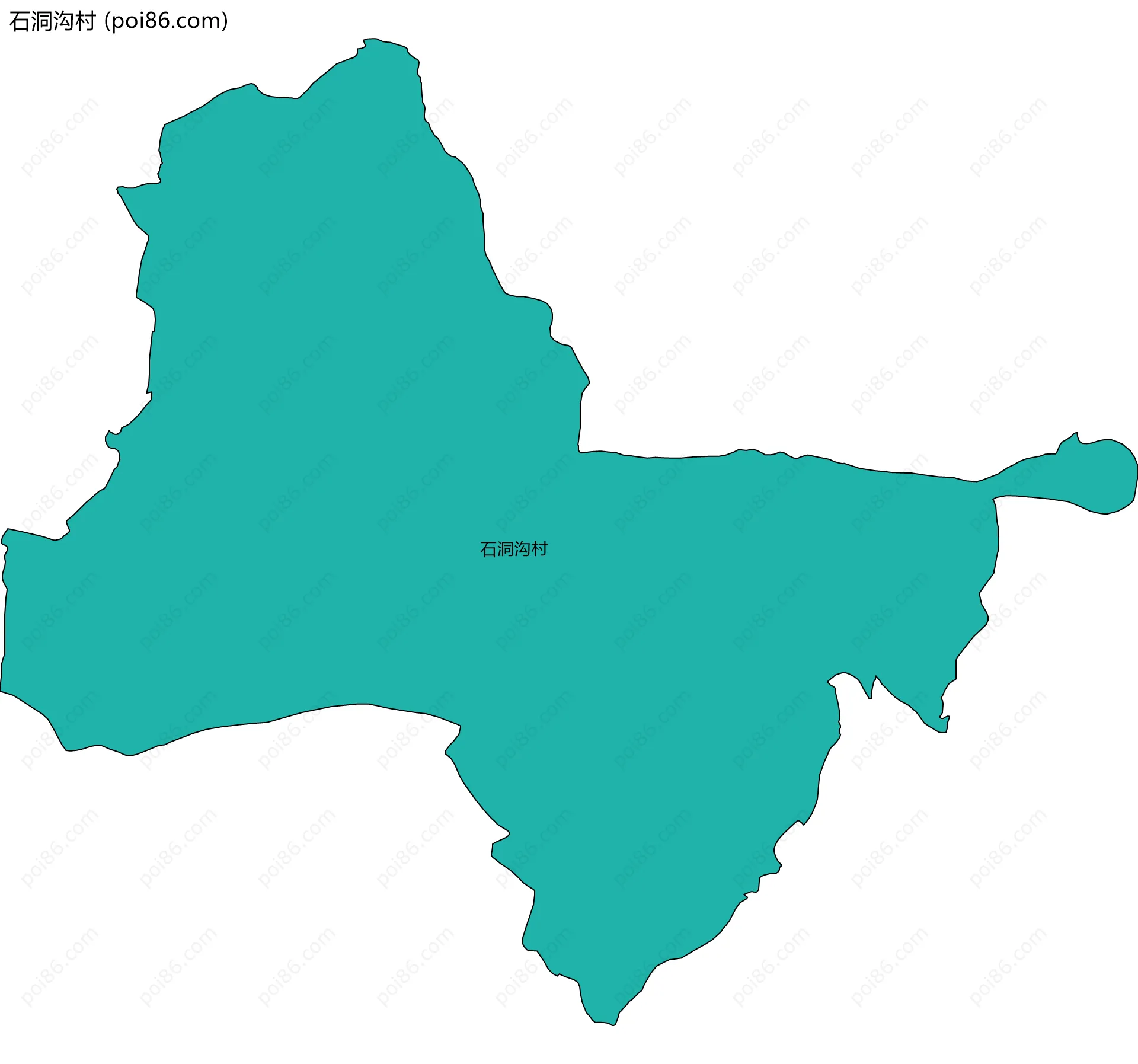 石洞沟村边界地图