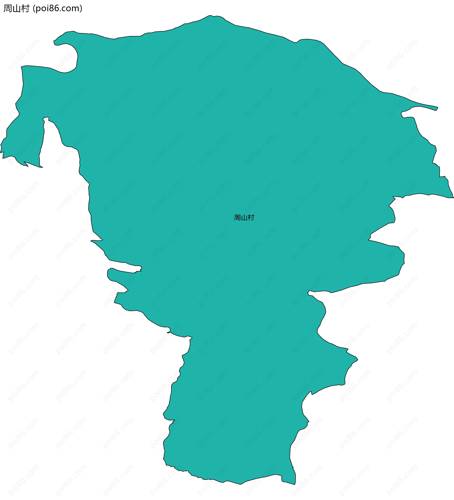 周山村边界地图