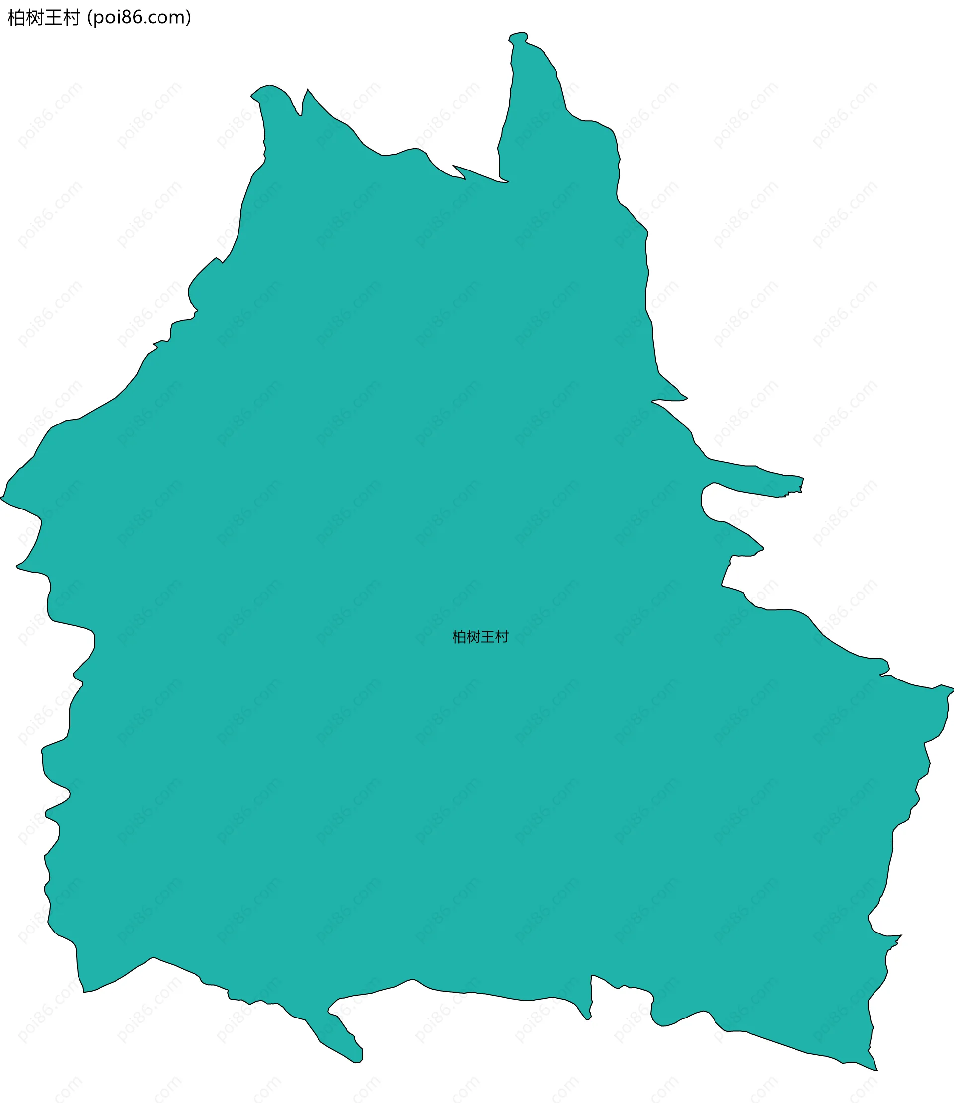 柏树王村边界地图