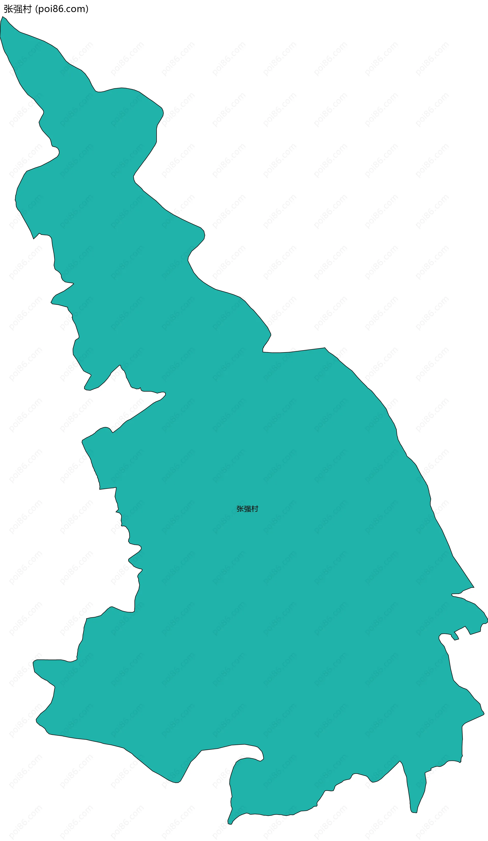 张强村边界地图