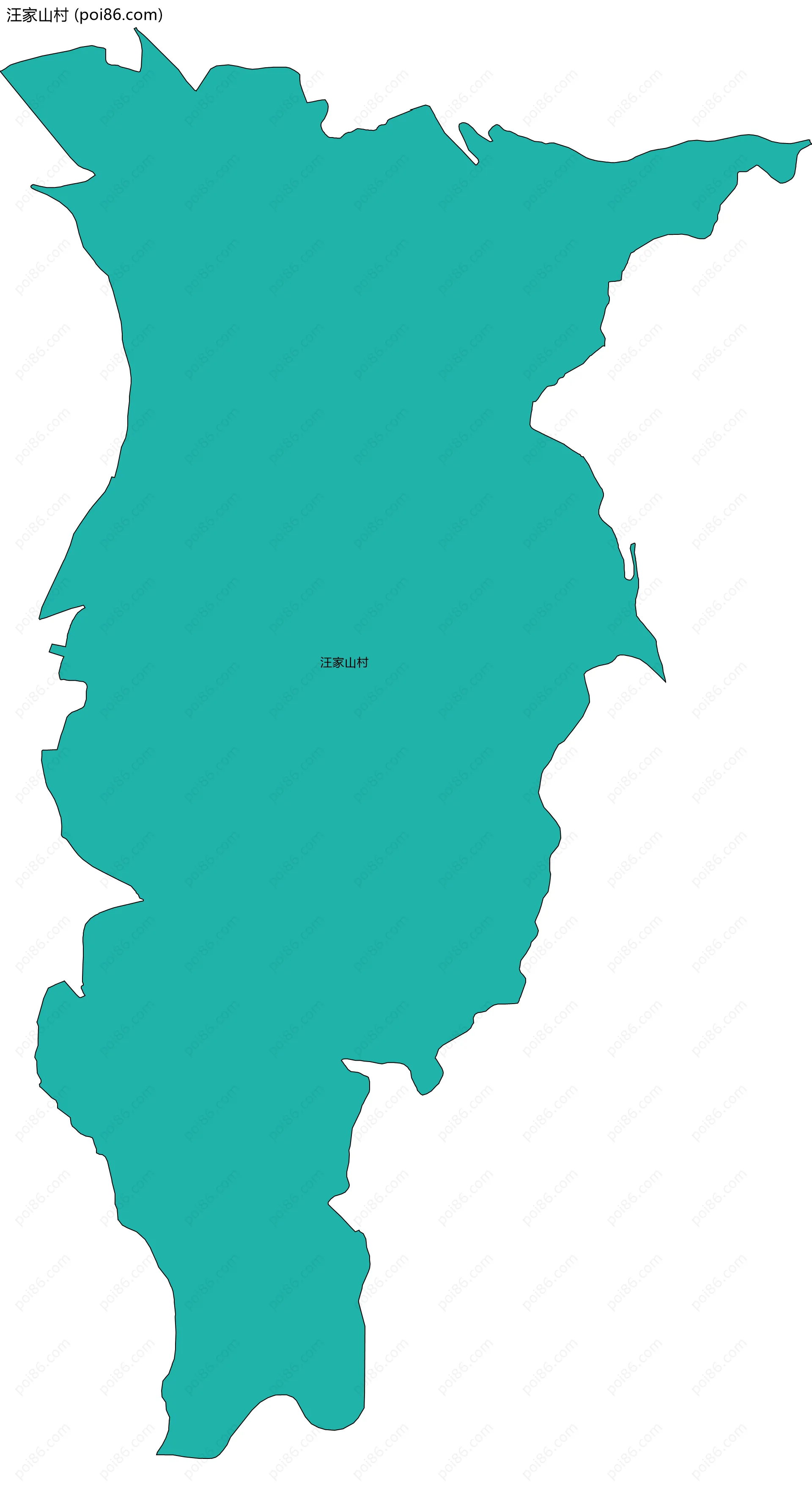 汪家山村边界地图