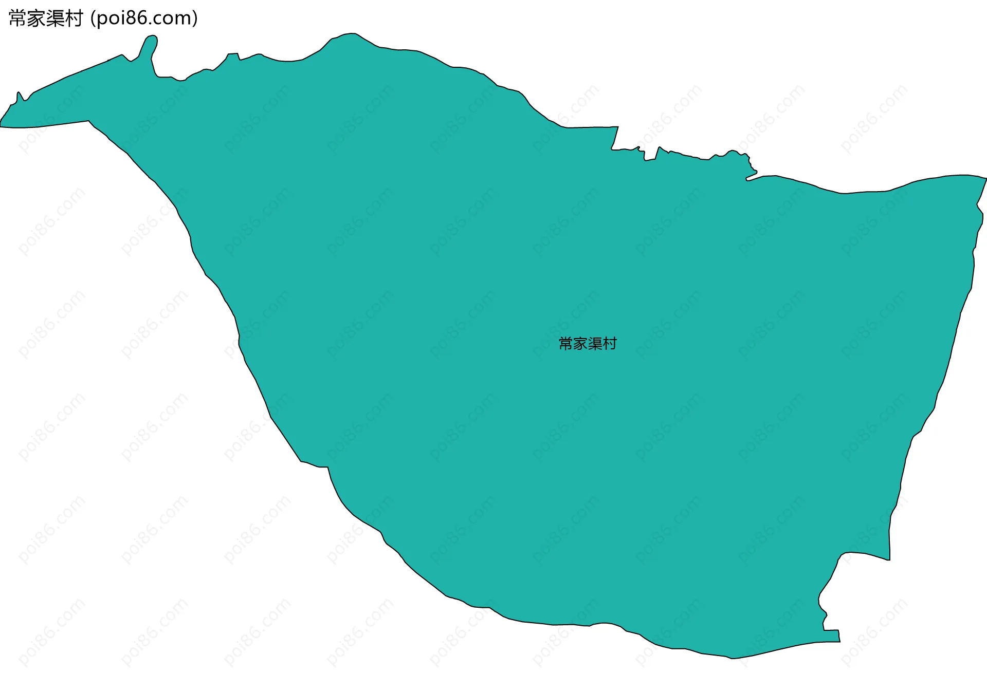 常家渠村边界地图