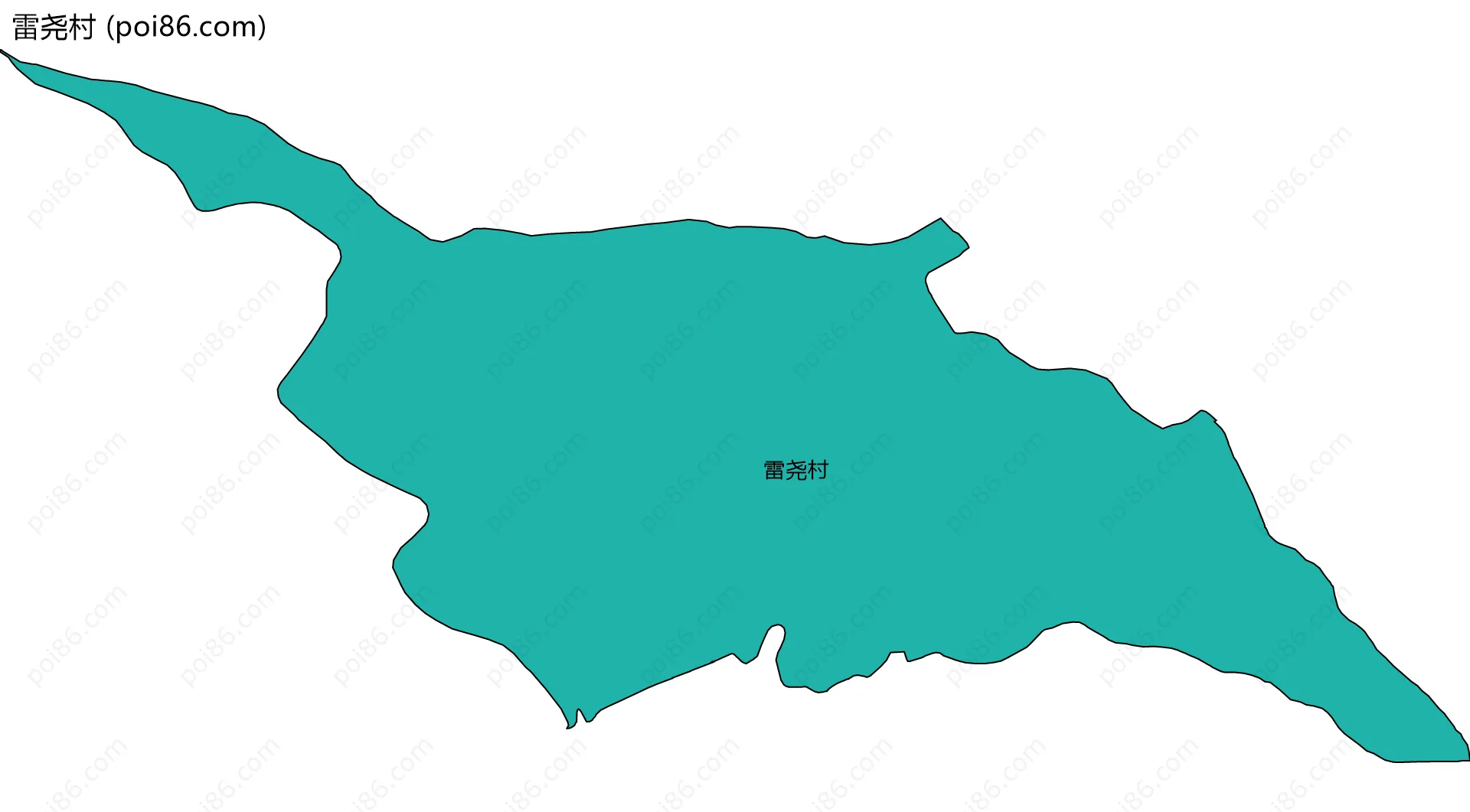 雷尧村边界地图