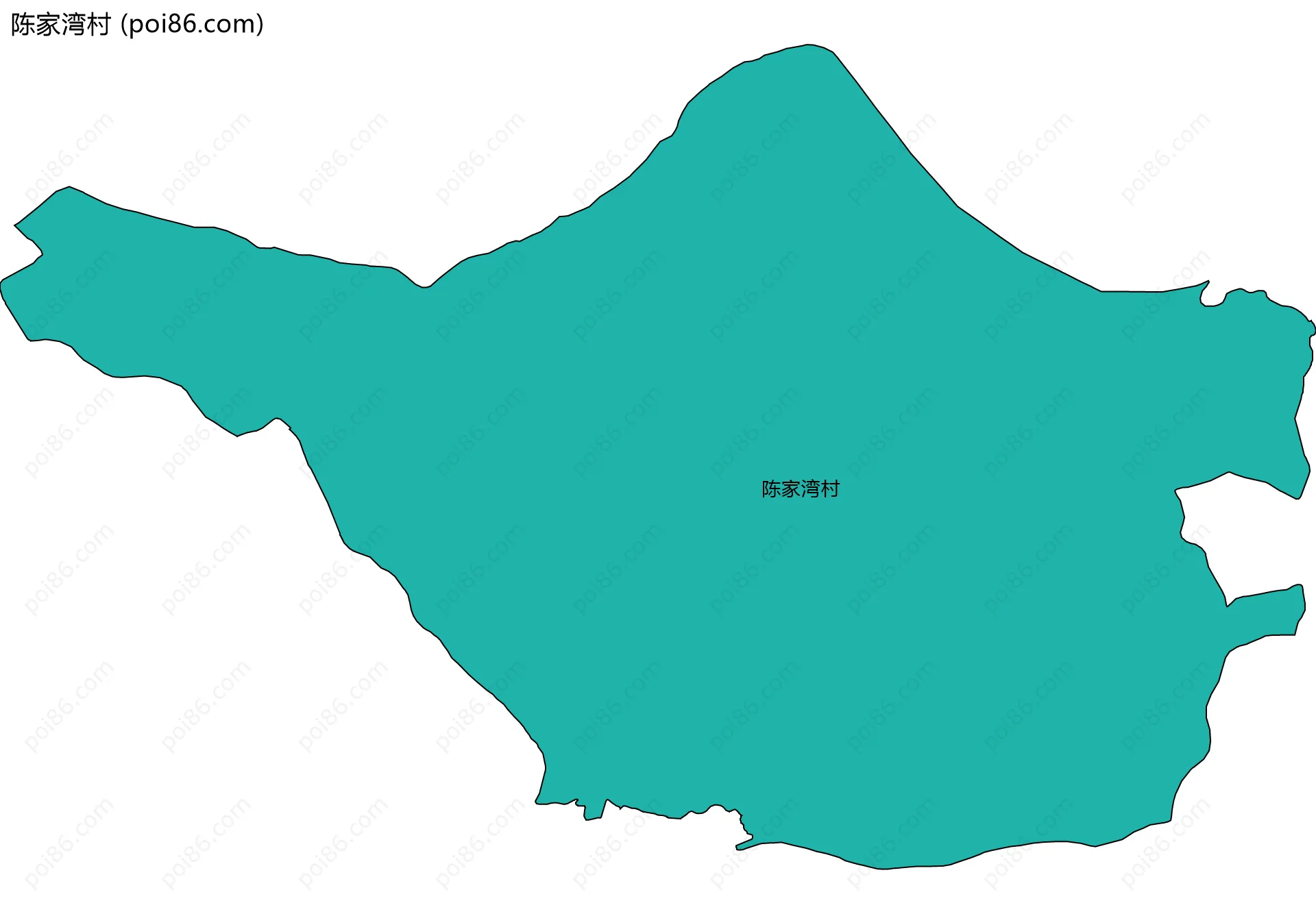 陈家湾村边界地图