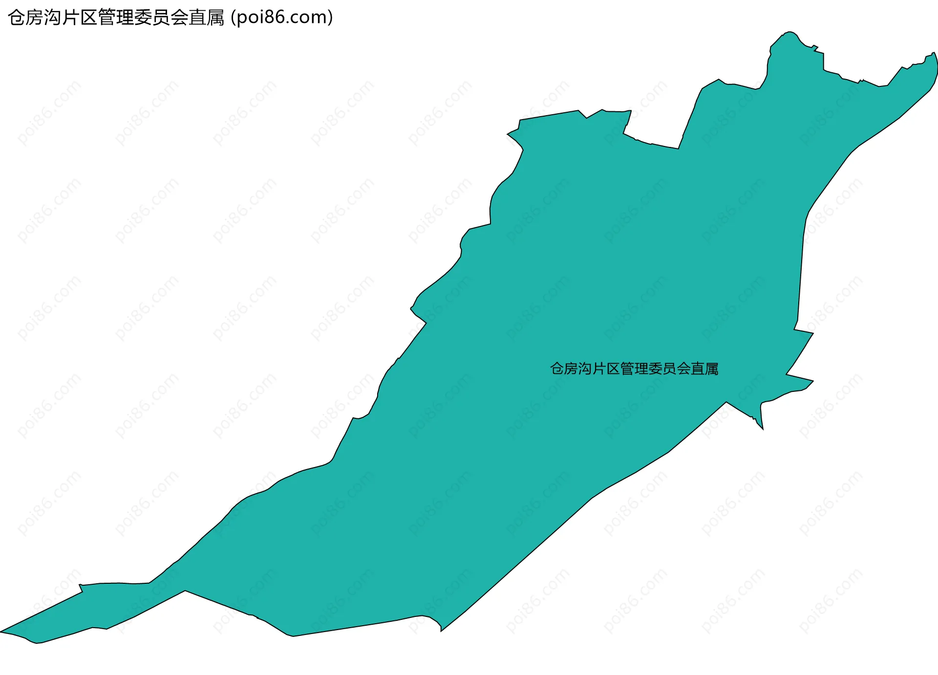 仓房沟片区管理委员会直属边界地图