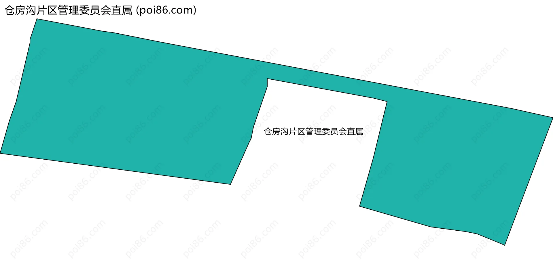仓房沟片区管理委员会直属边界地图