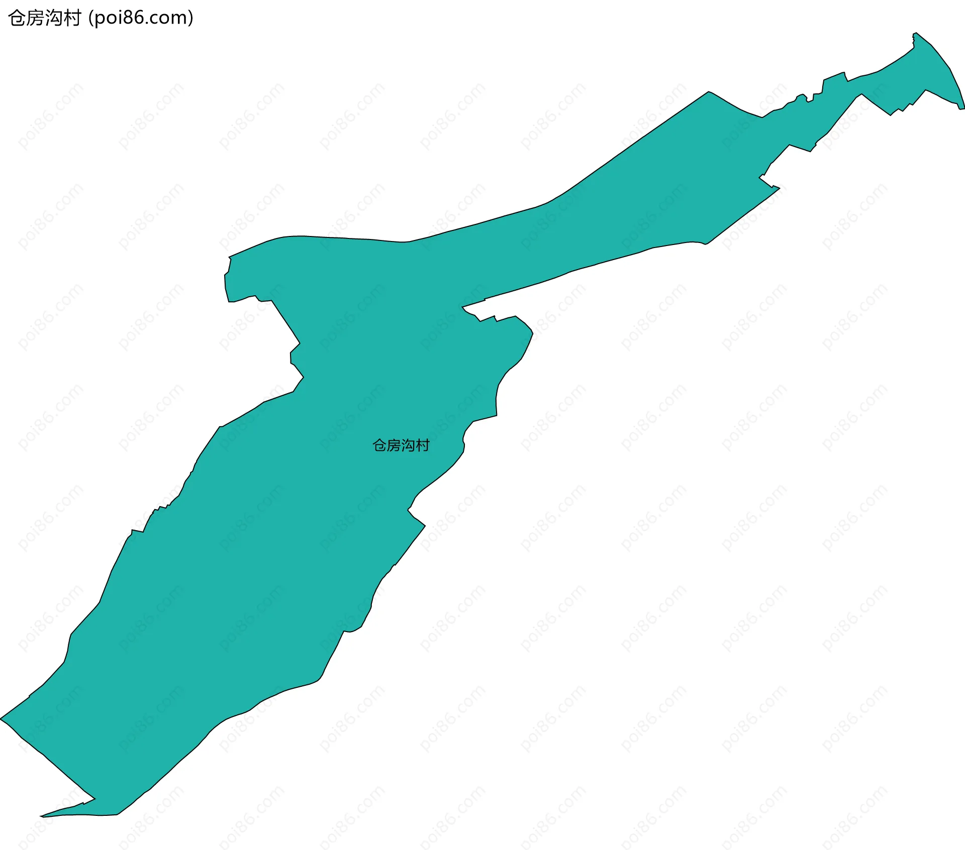 仓房沟村边界地图