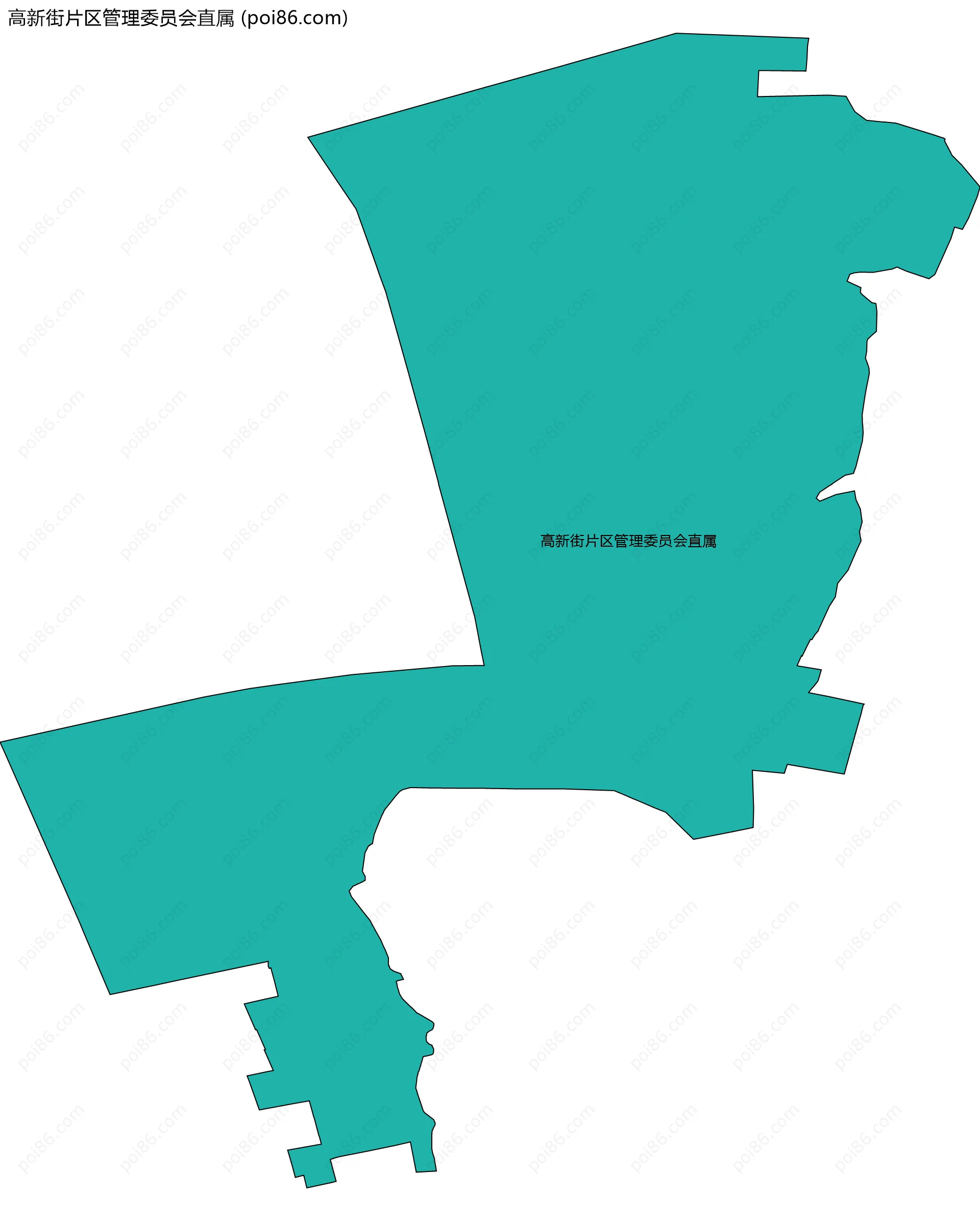 高新街片区管理委员会直属边界地图