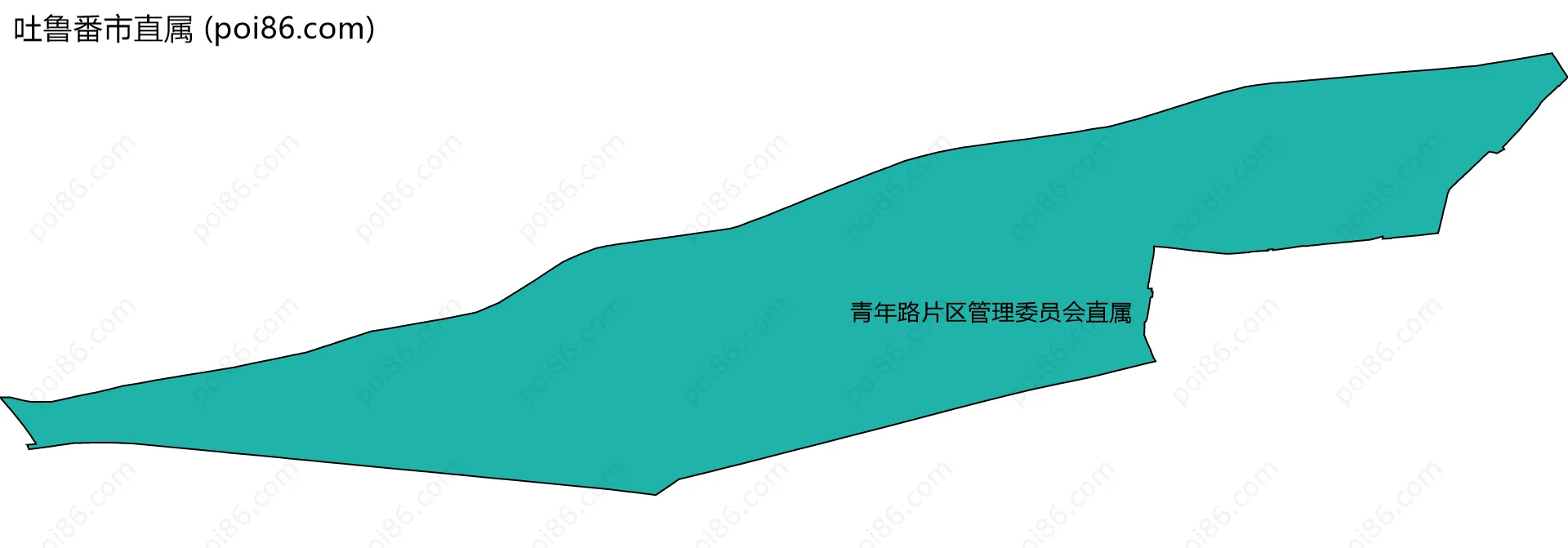 吐鲁番市直属边界地图(五级行政区划)