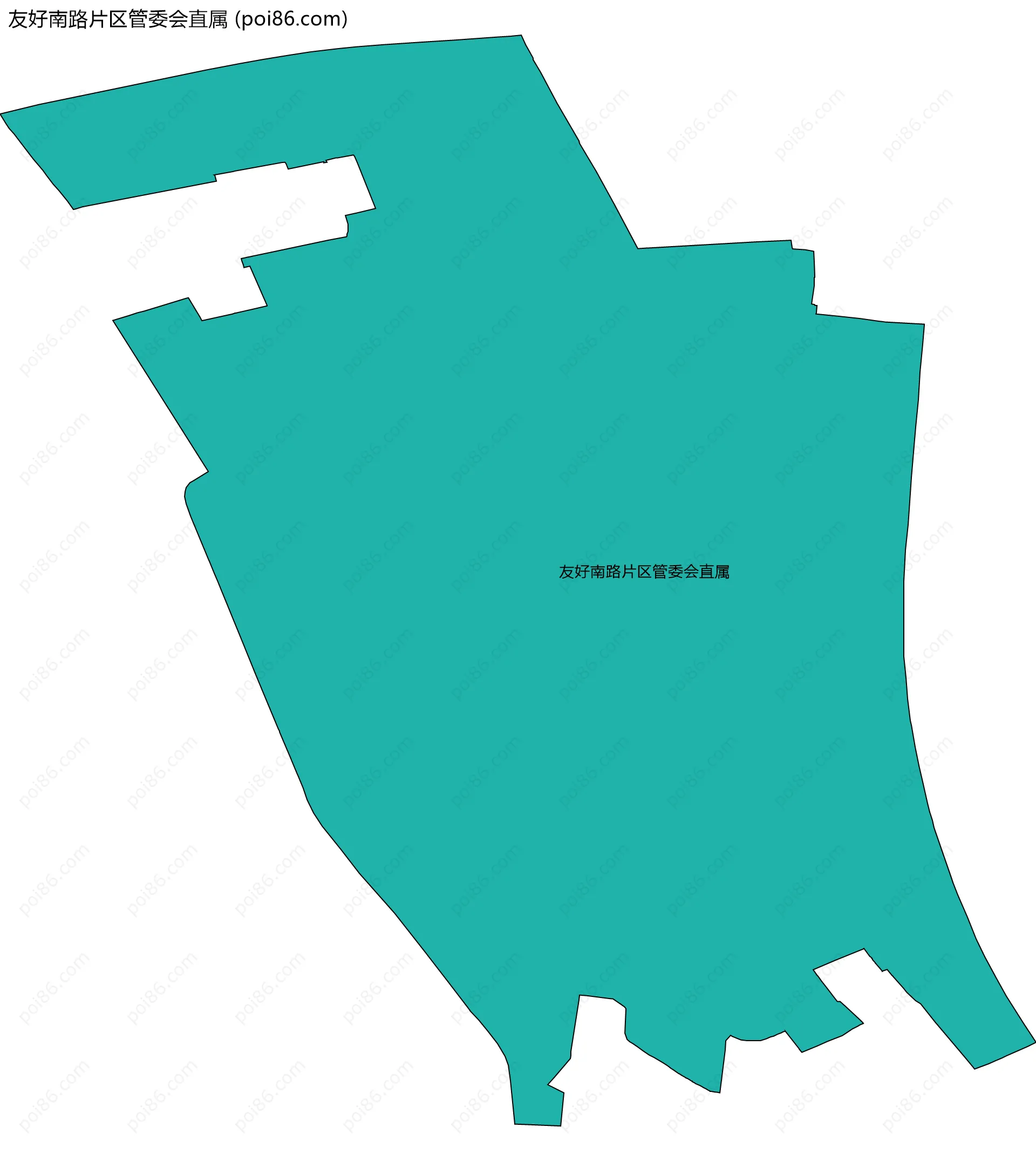 友好南路片区管委会直属边界地图