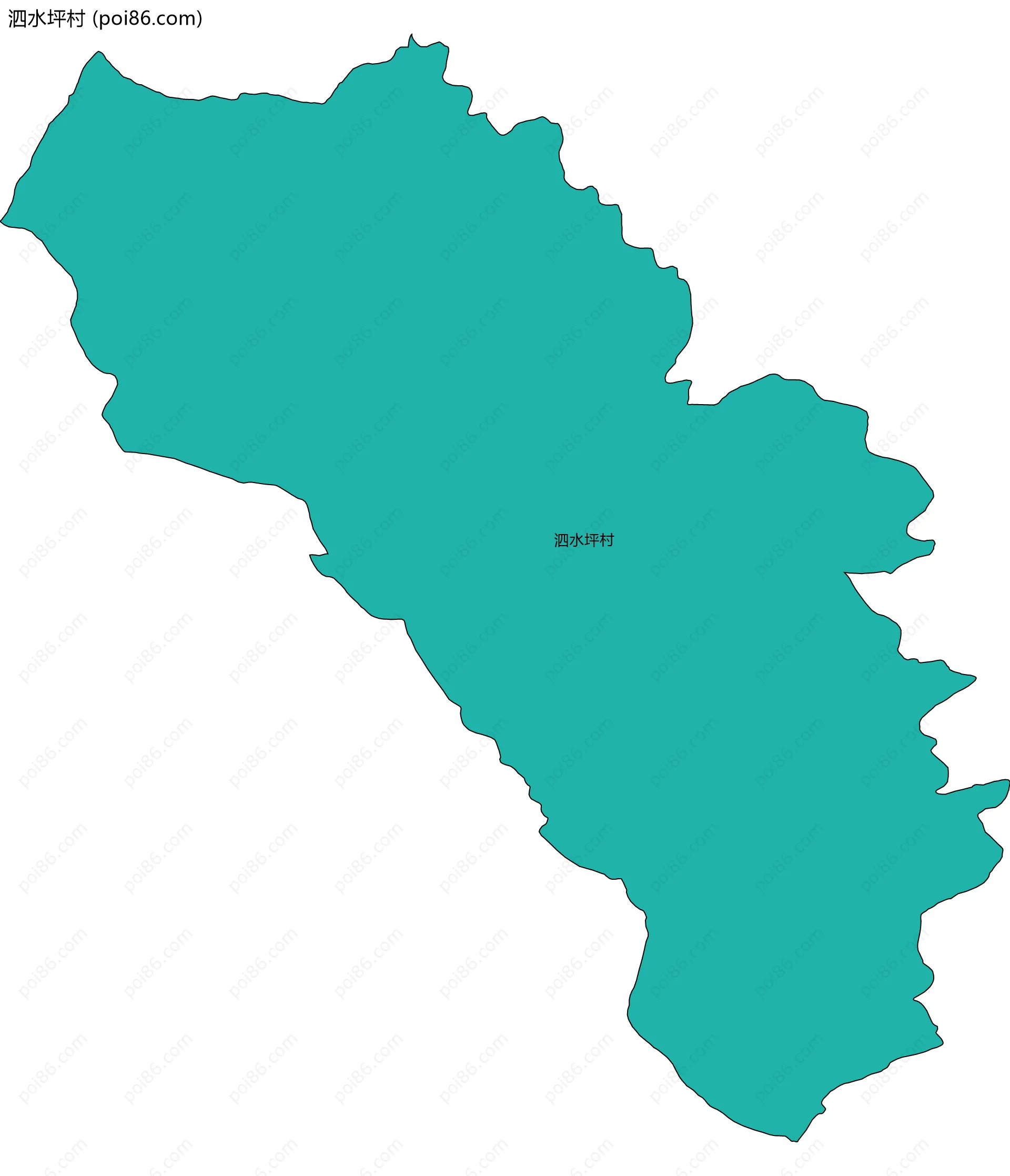 泗水坪村边界地图