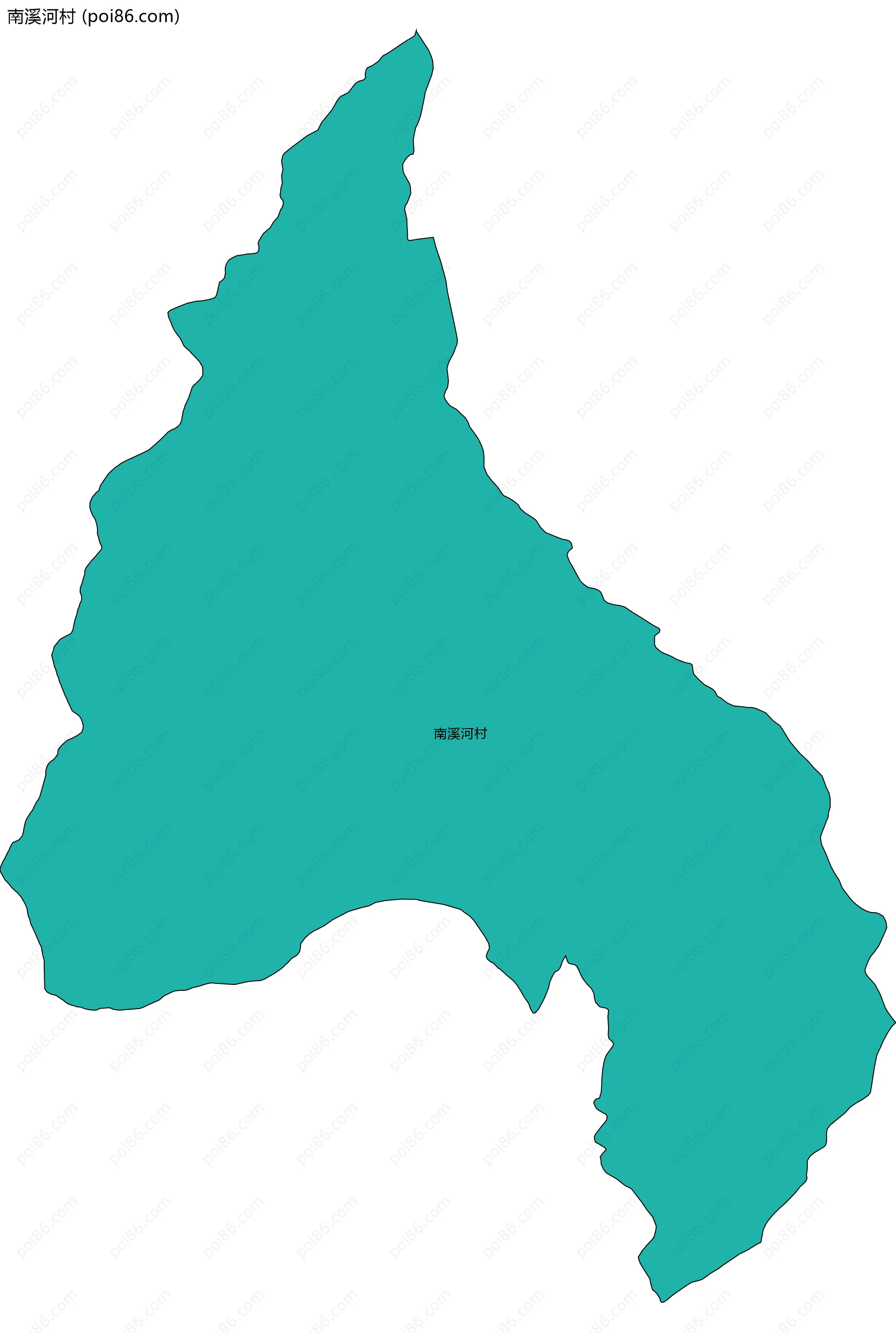 南溪河村边界地图