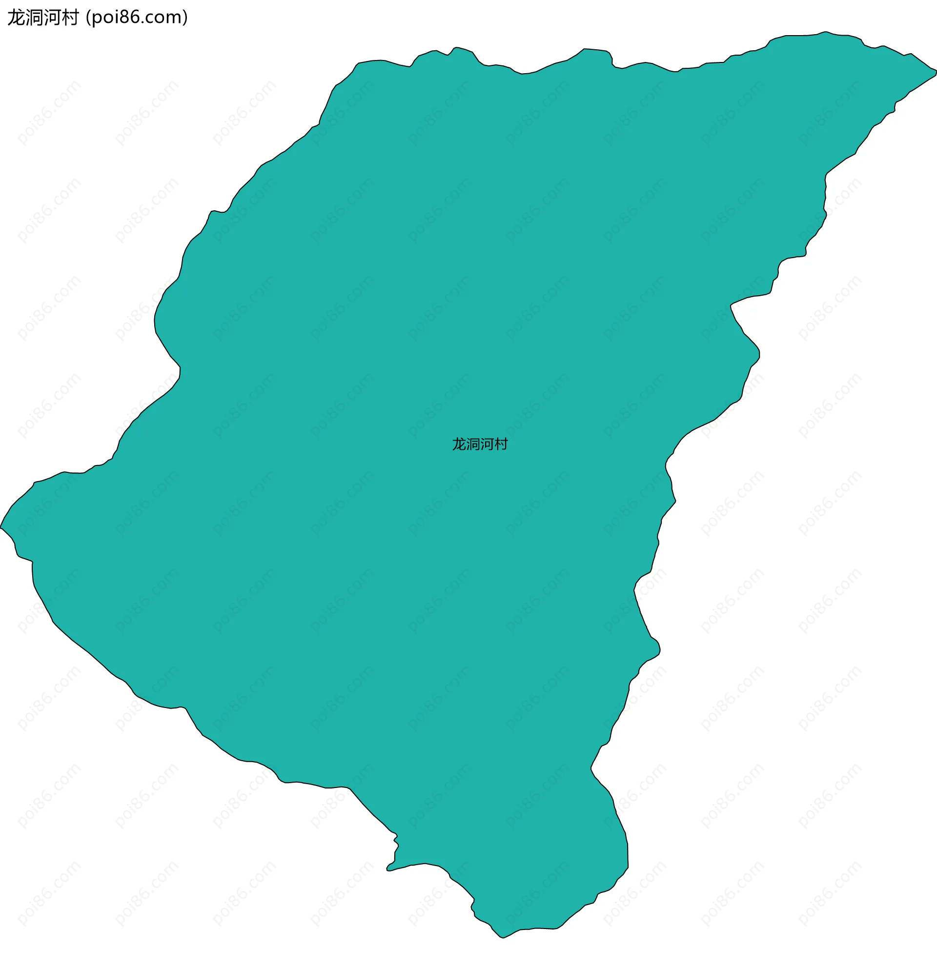 龙洞河村边界地图