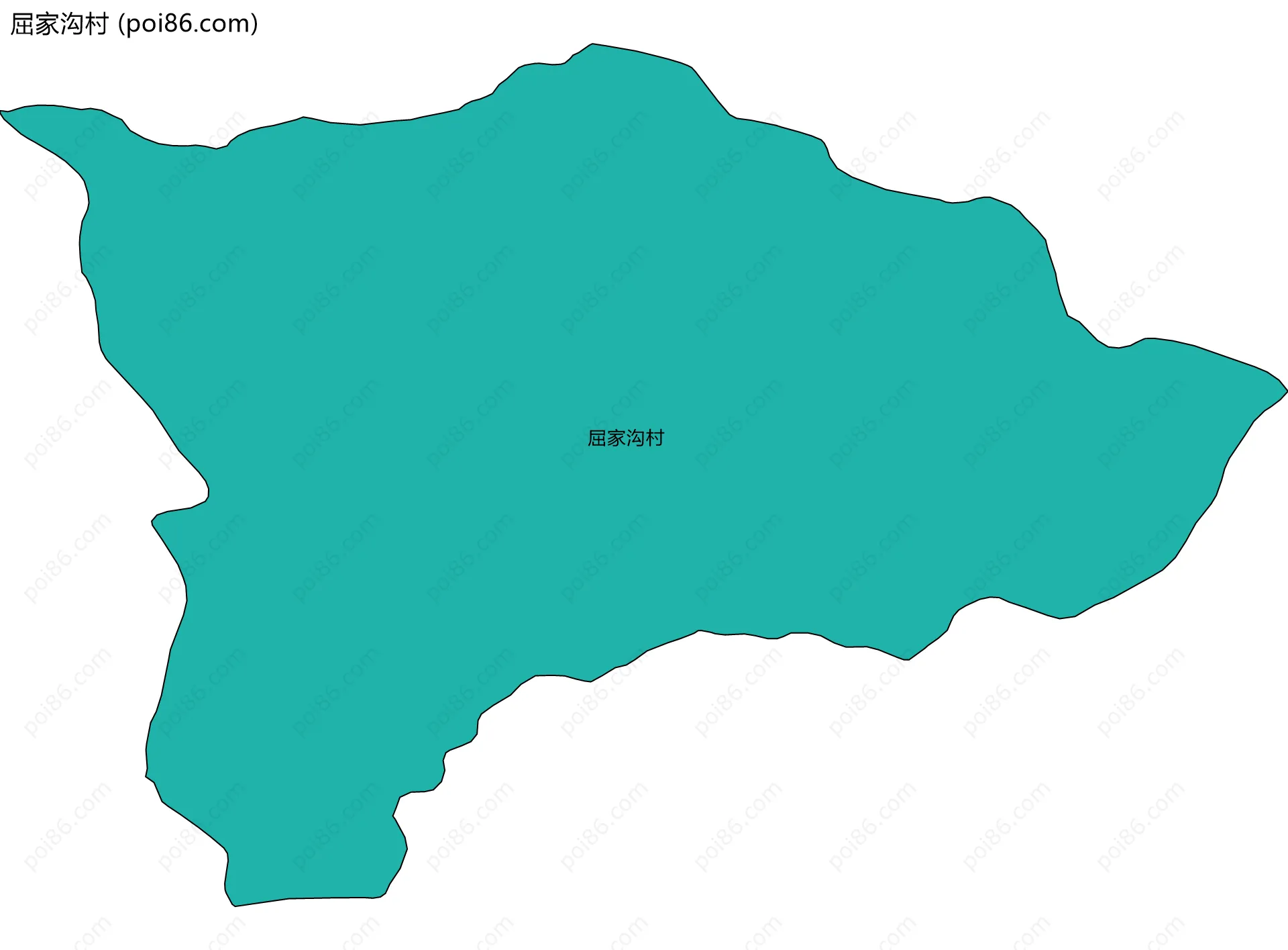 屈家沟村边界地图