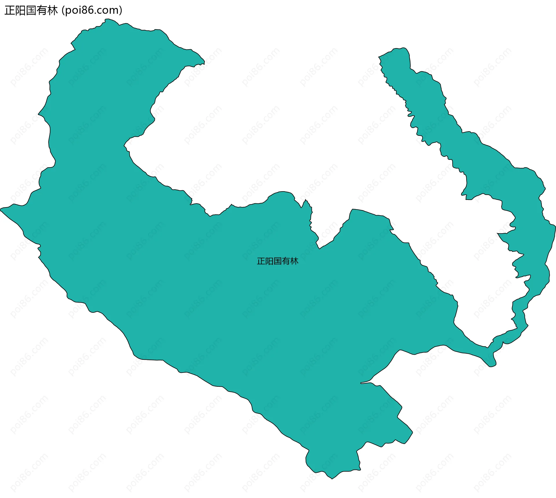 正阳国有林边界地图