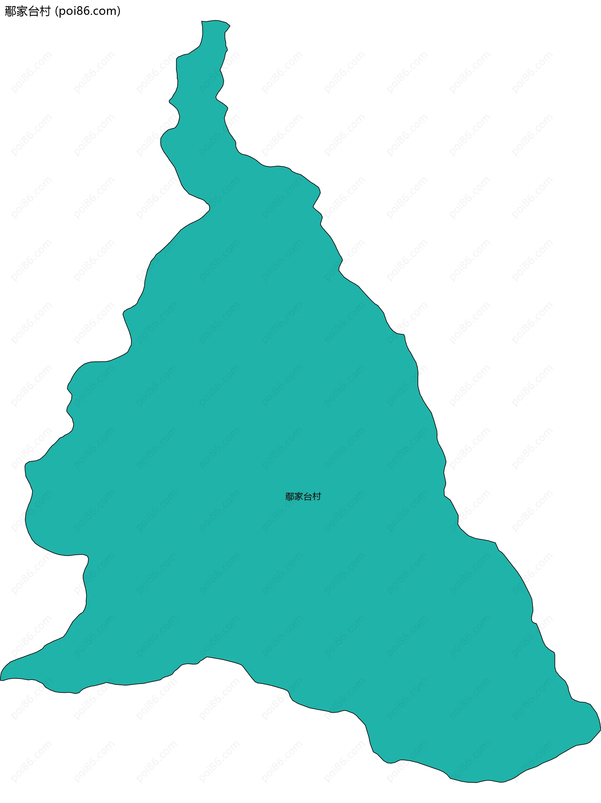 鄢家台村边界地图