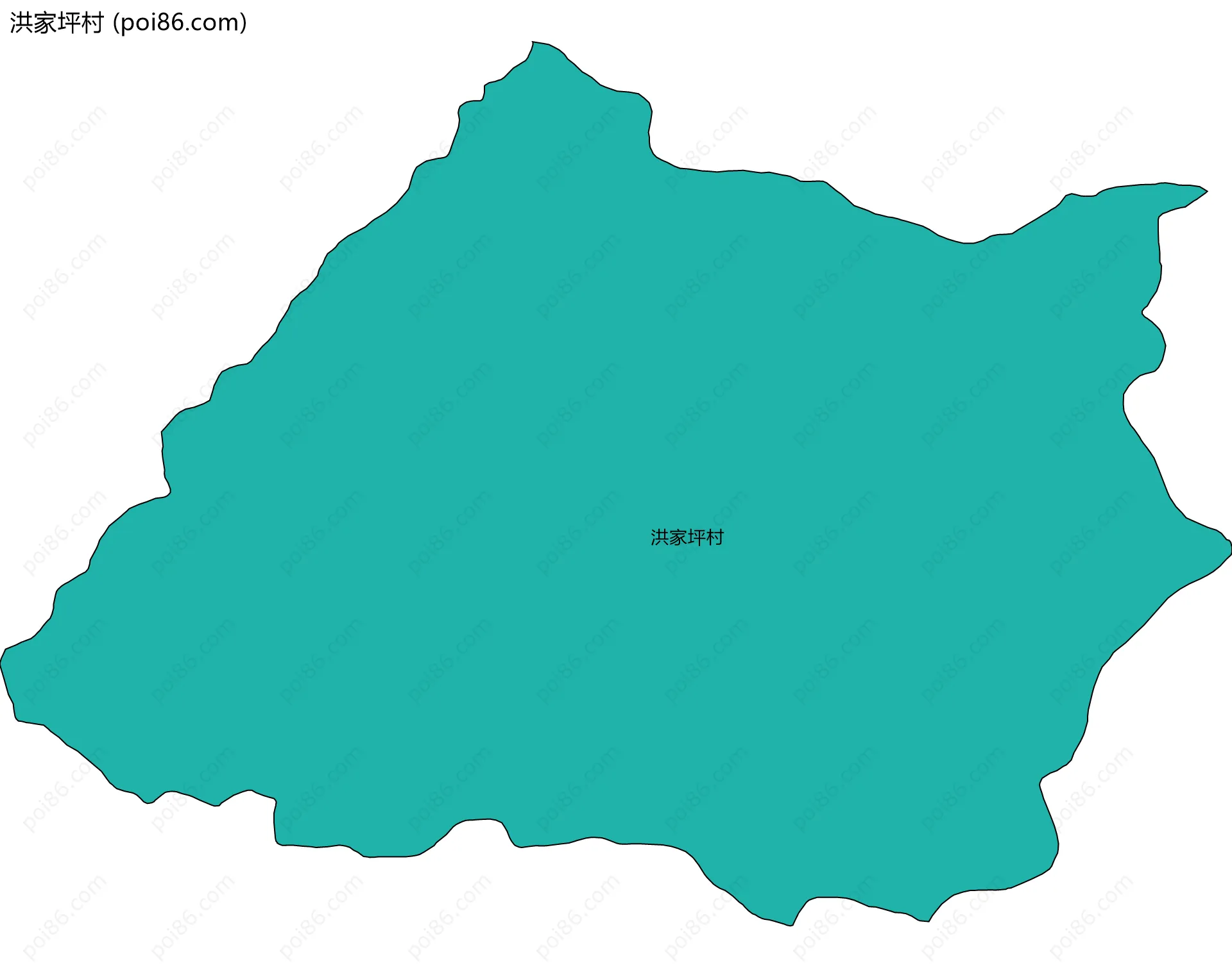 洪家坪村边界地图