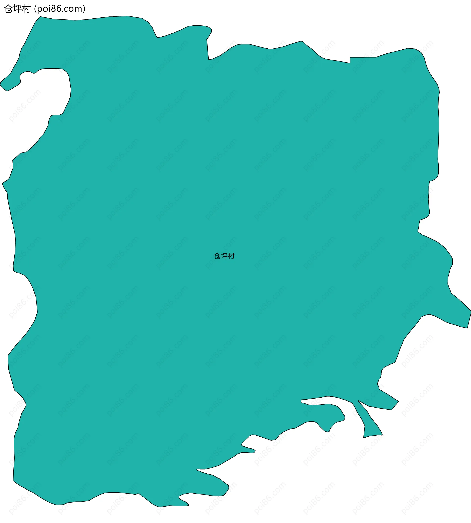 仓坪村边界地图