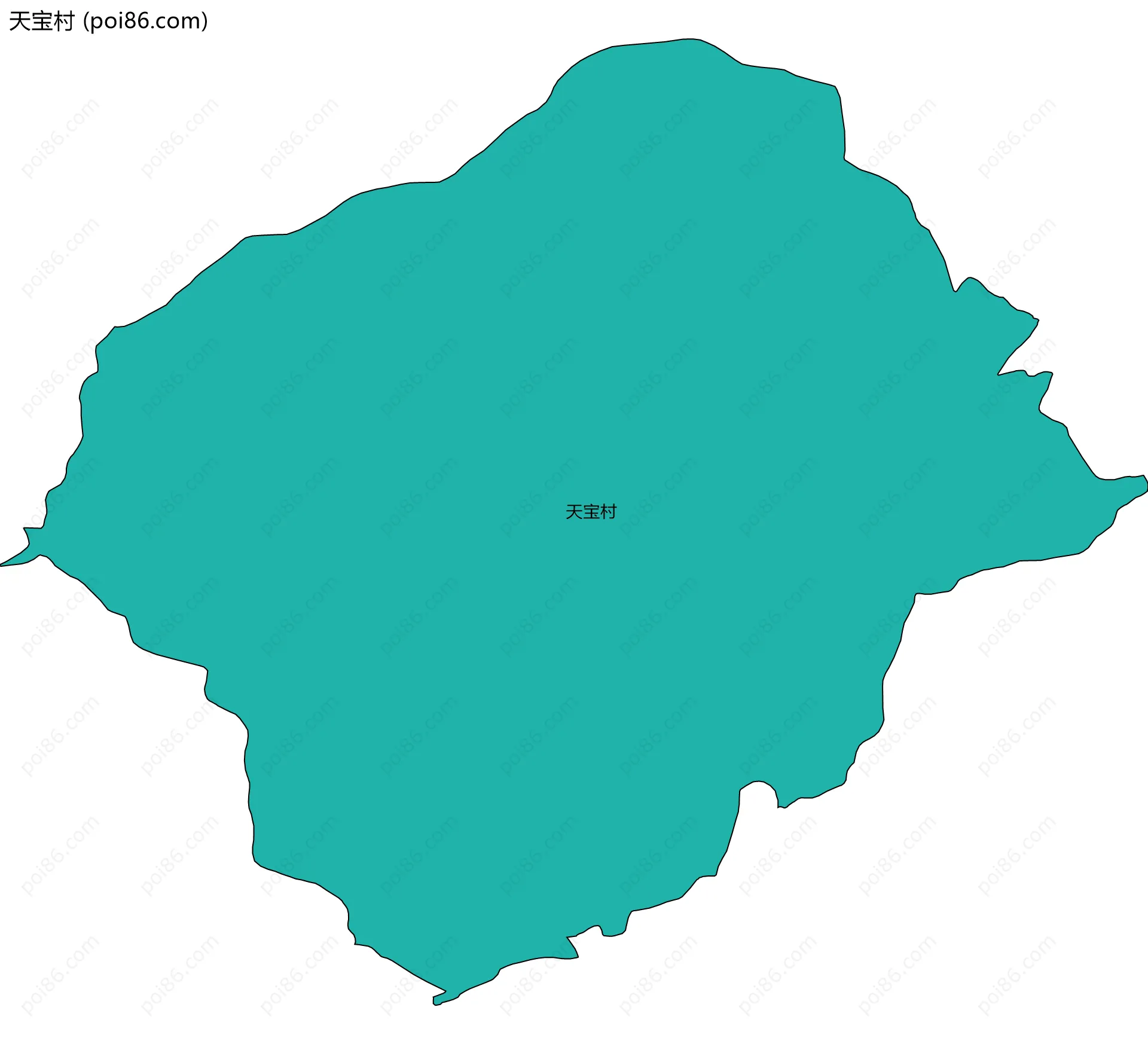 天宝村边界地图