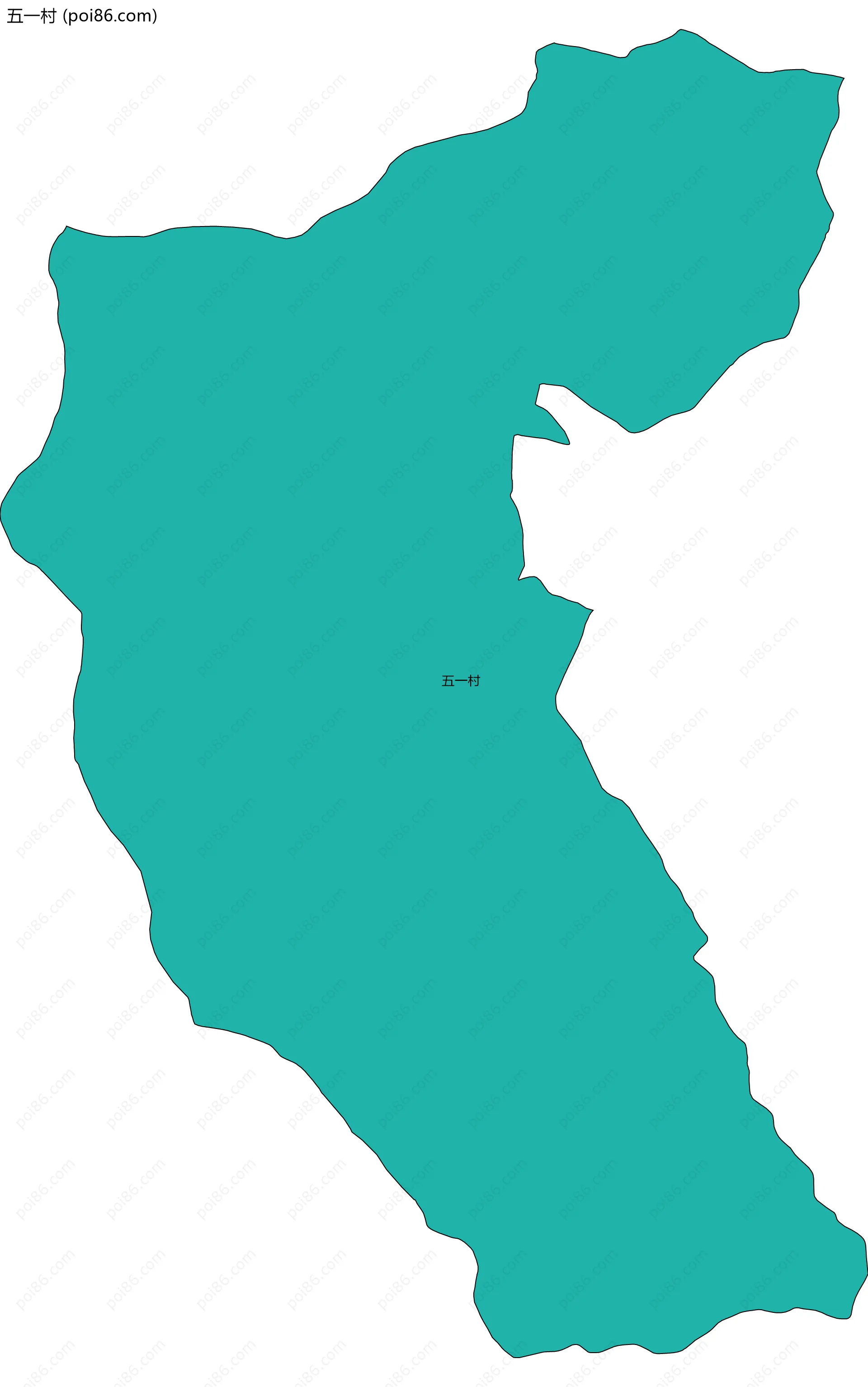 五一村边界地图