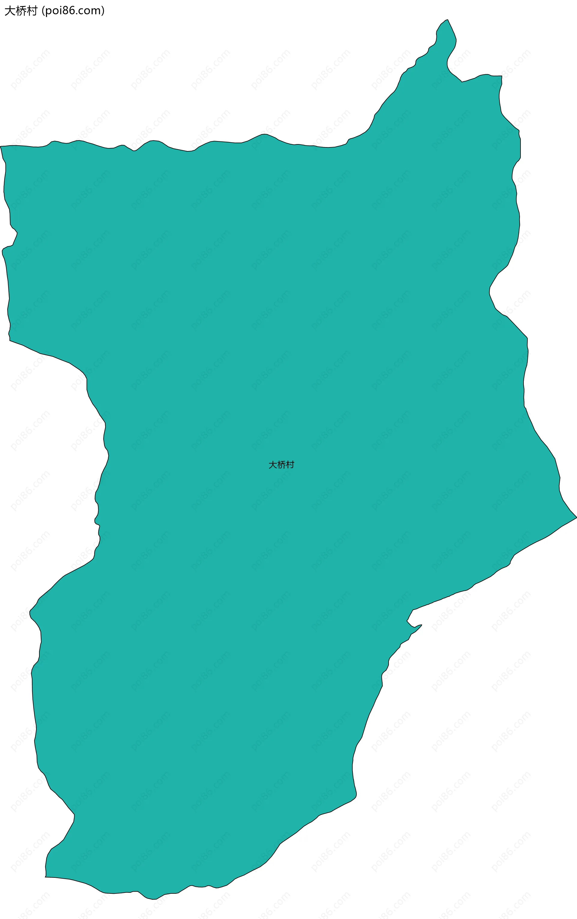 大桥村边界地图