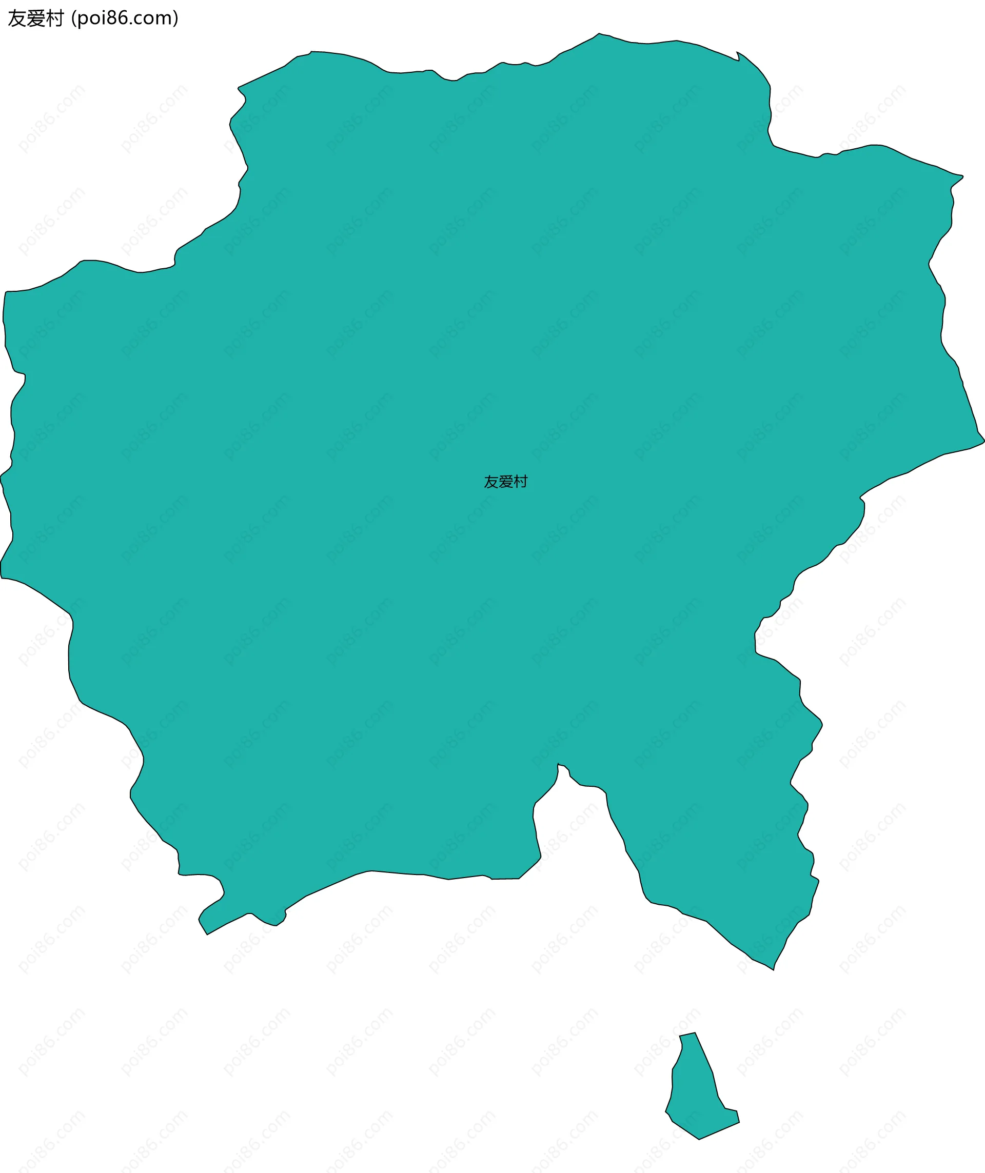 友爱村边界地图