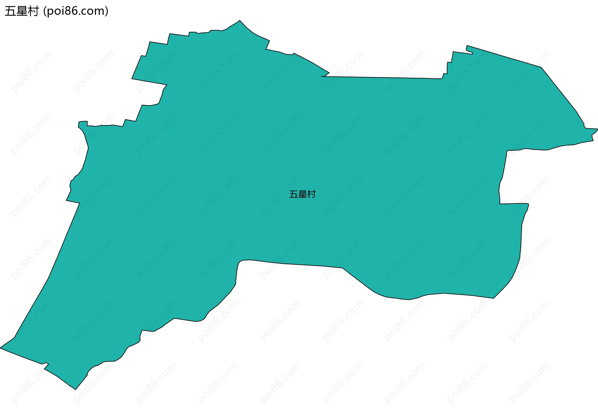 五星村边界地图