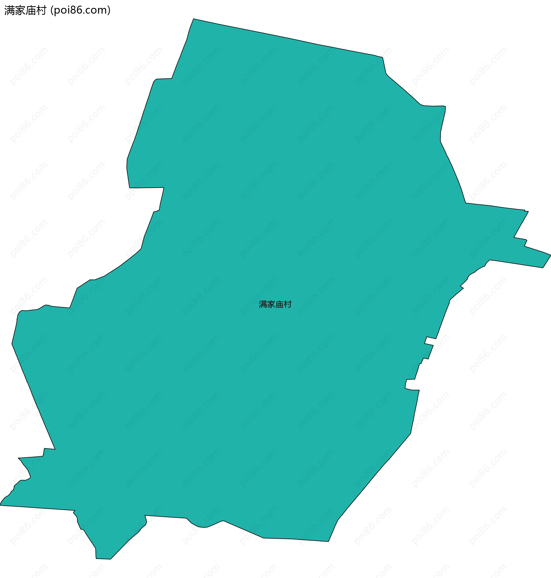满家庙村边界地图