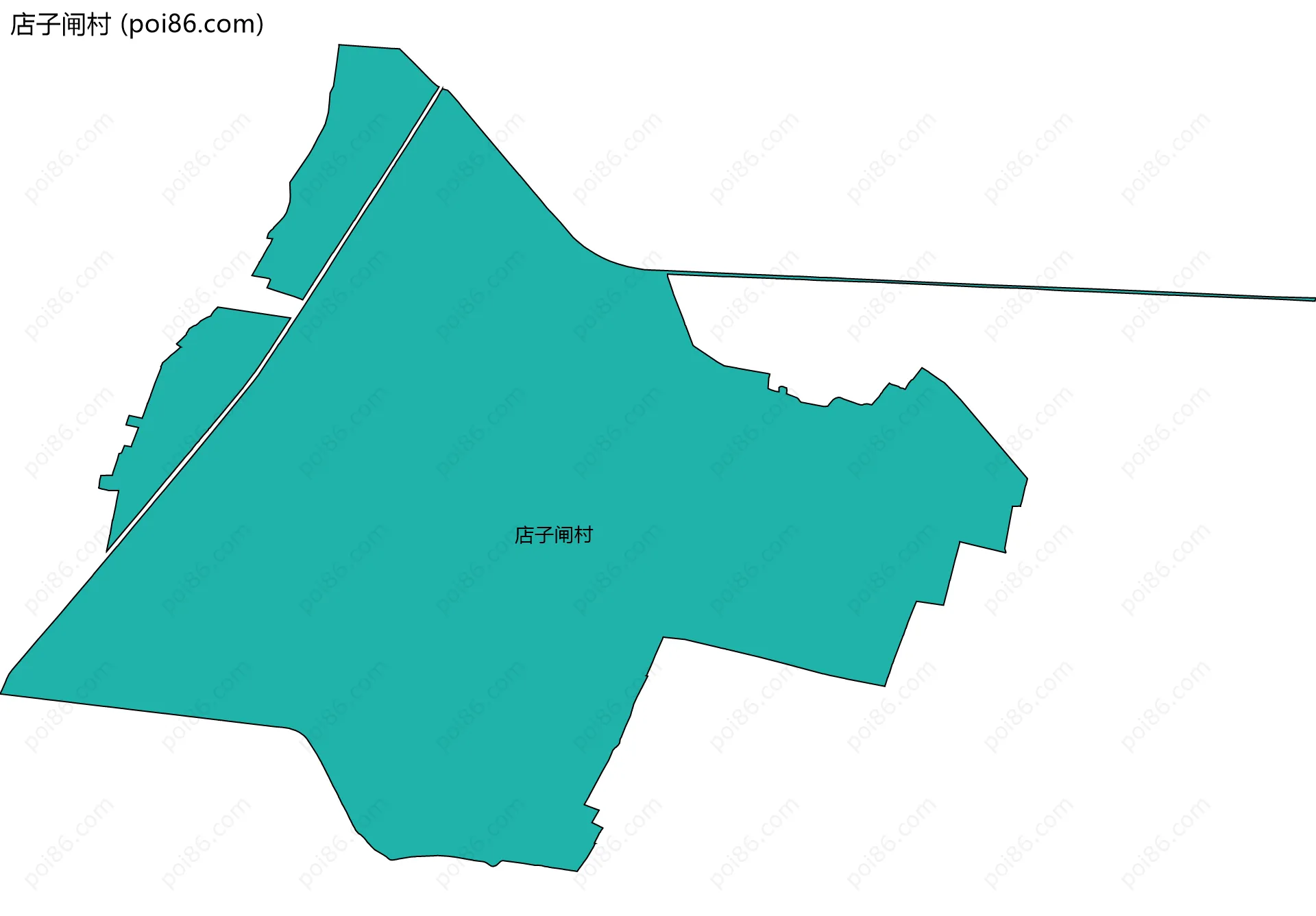 店子闸村边界地图