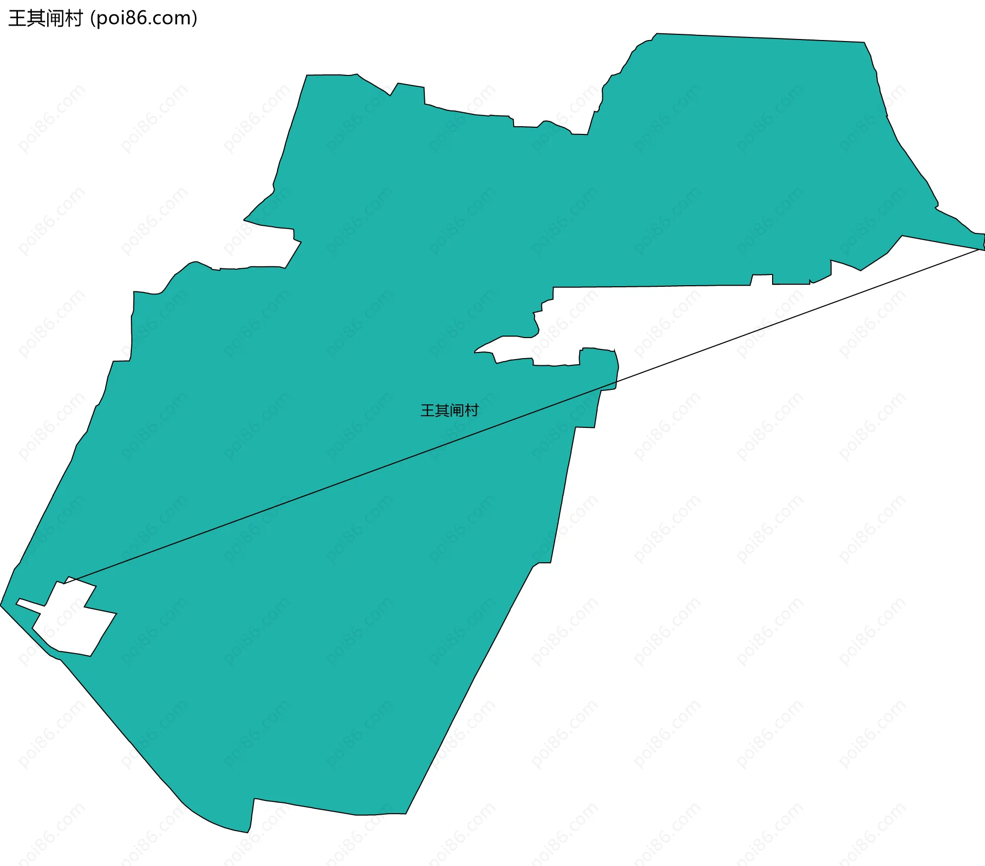 王其闸村边界地图