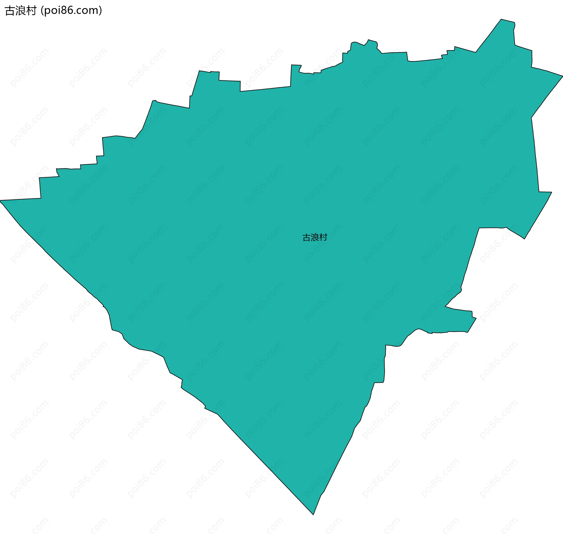 古浪村边界地图