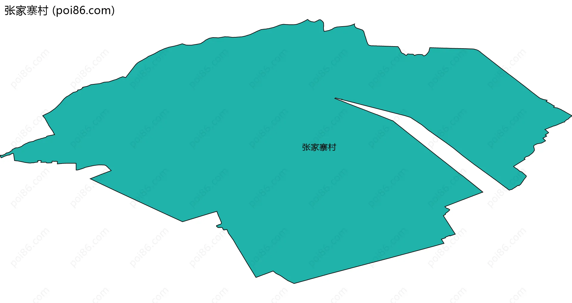 张家寨村边界地图