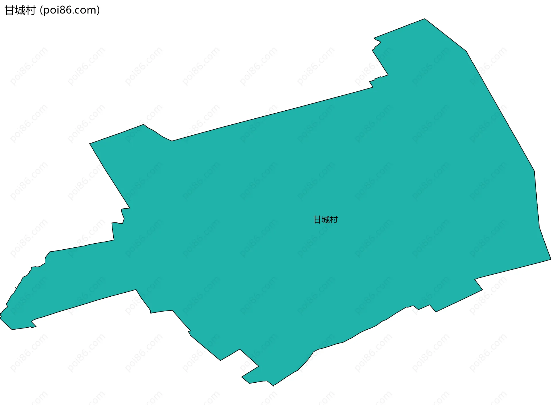 甘城村边界地图