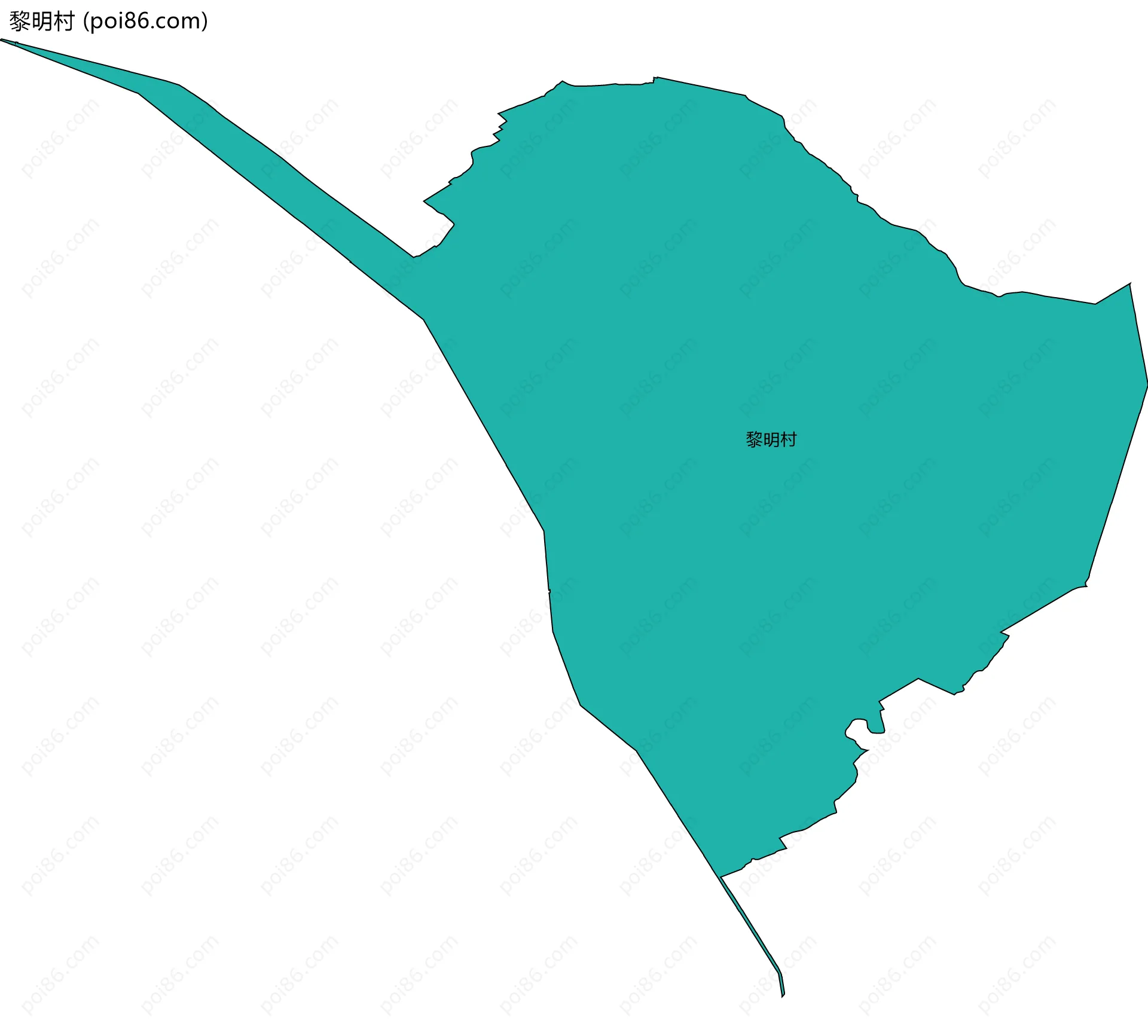 黎明村边界地图
