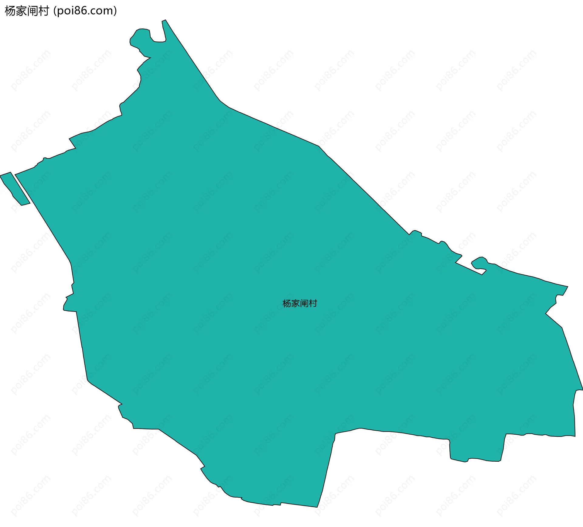 杨家闸村边界地图