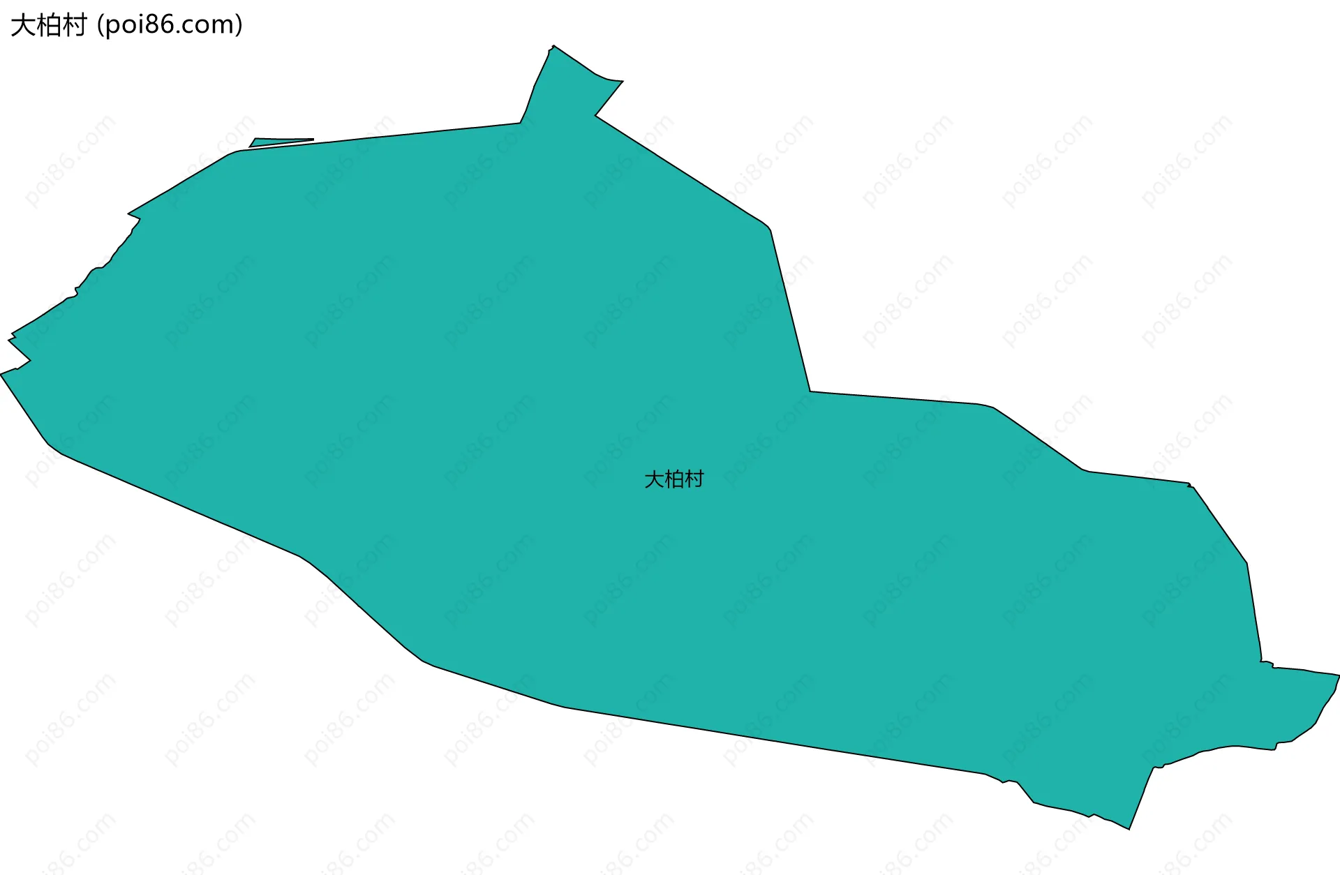 大柏村边界地图