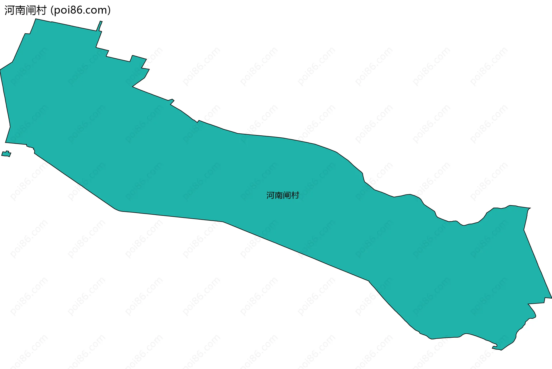 河南闸村边界地图