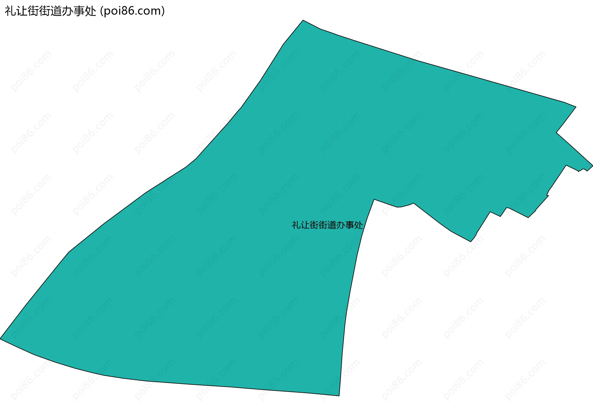 礼让街街道办事处边界地图