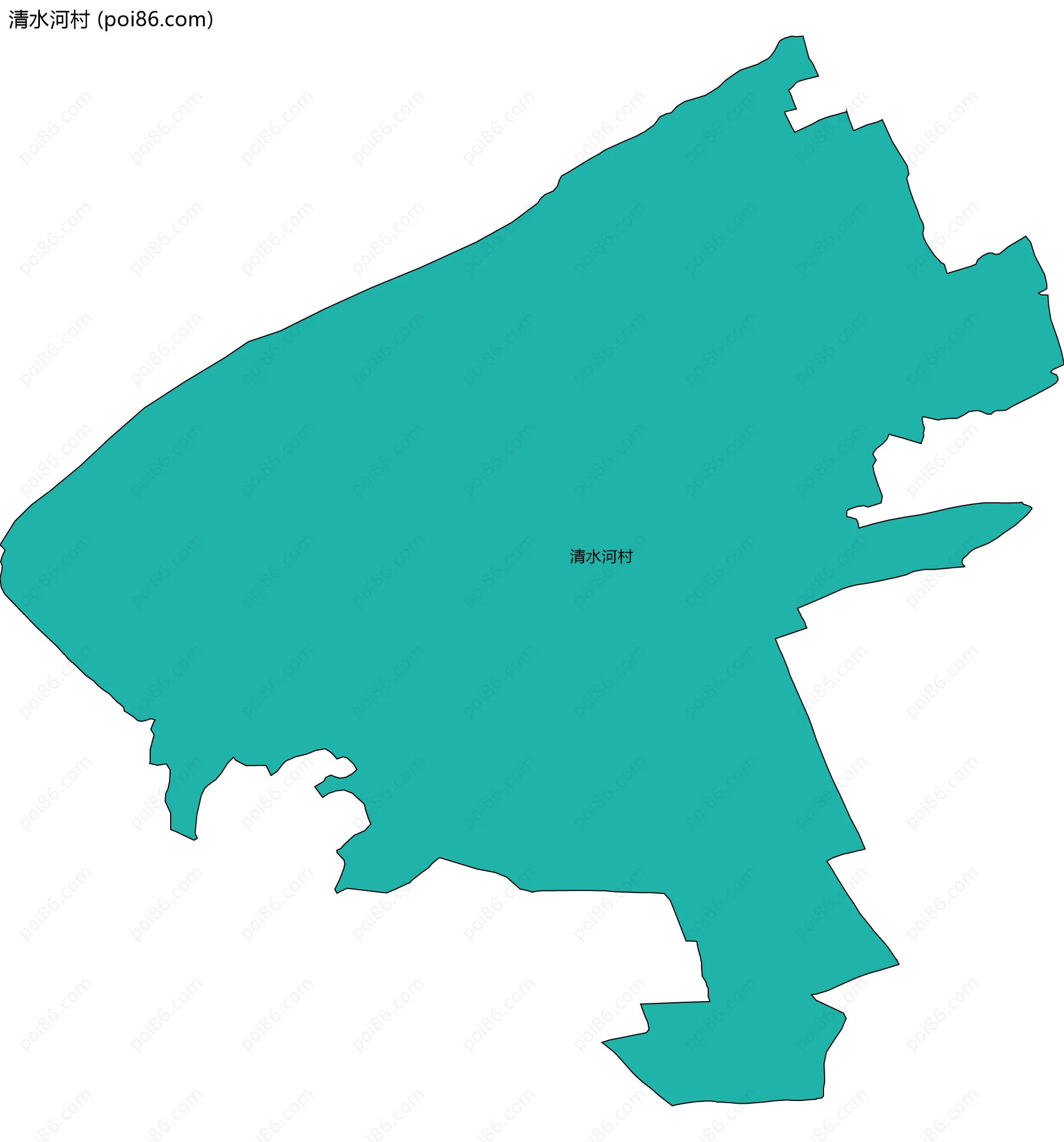 清水河村边界地图