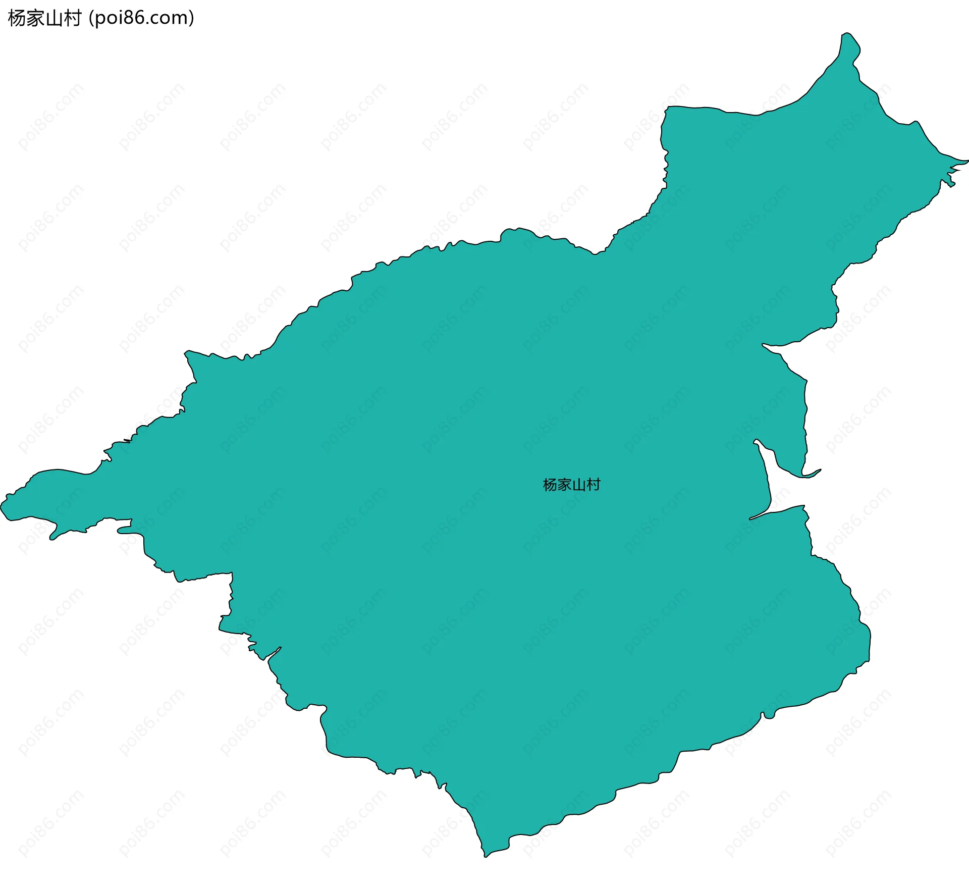 杨家山村边界地图
