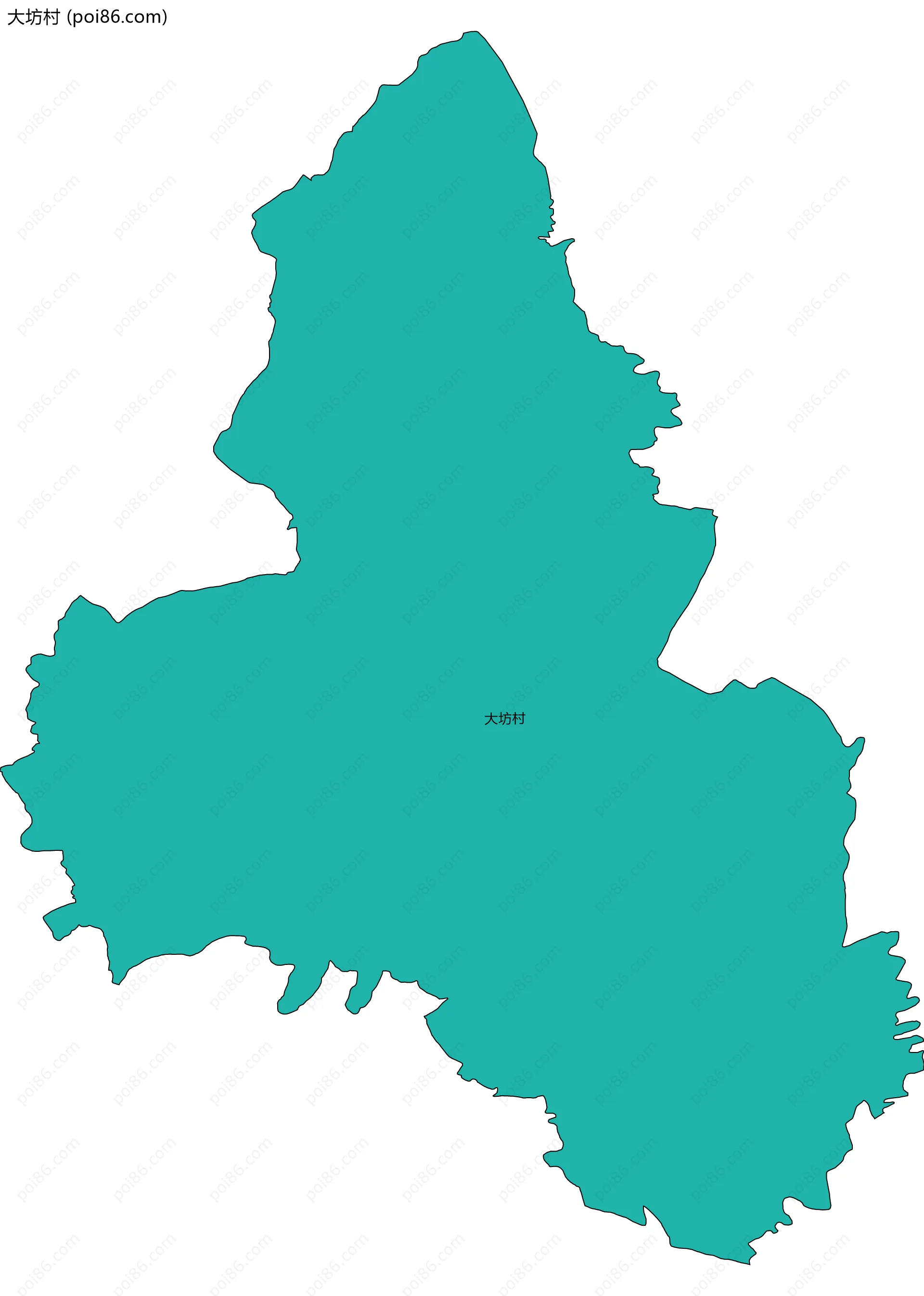 大坊村边界地图